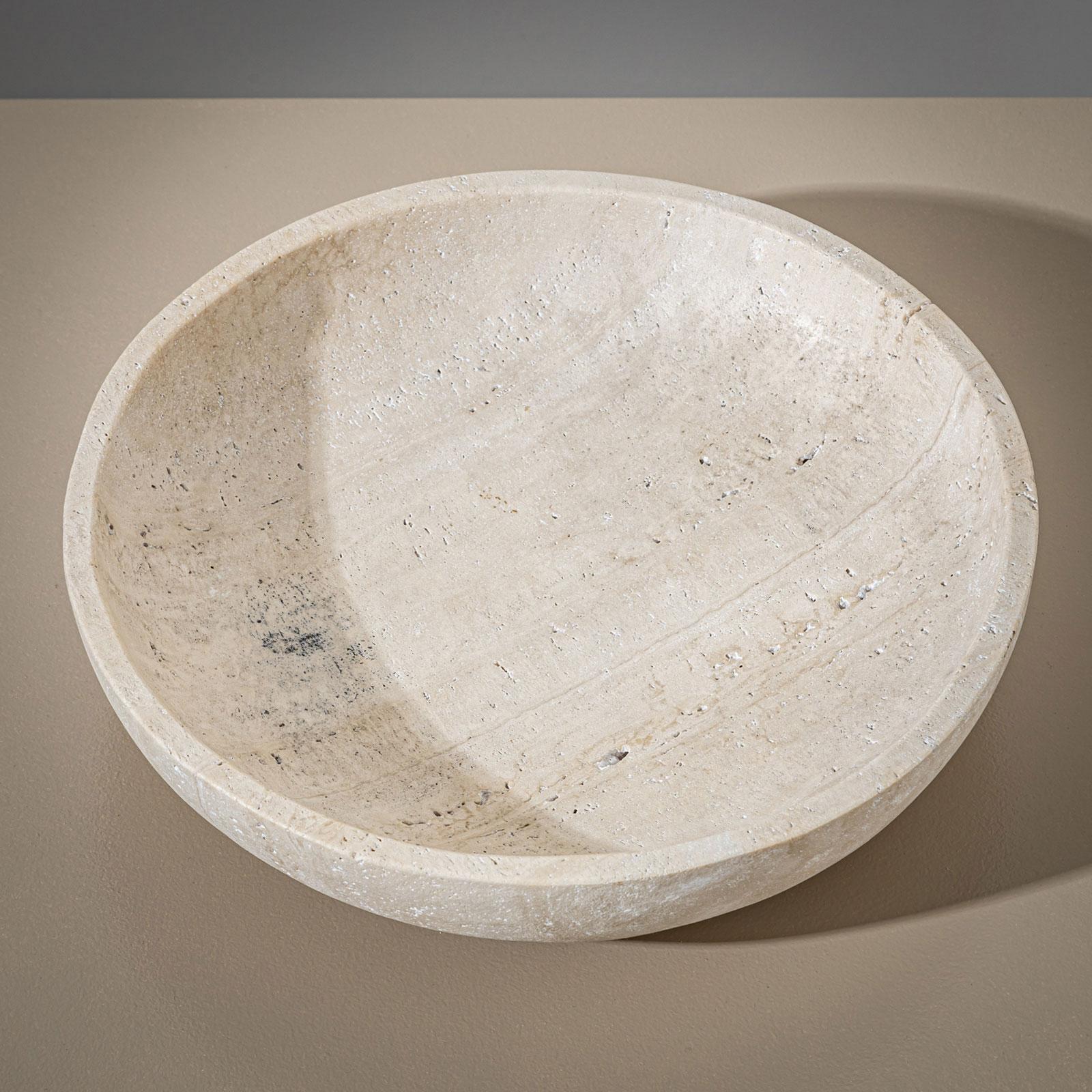 Decorative Travertine Bowl, 21st Century In New Condition For Sale In New York, NY