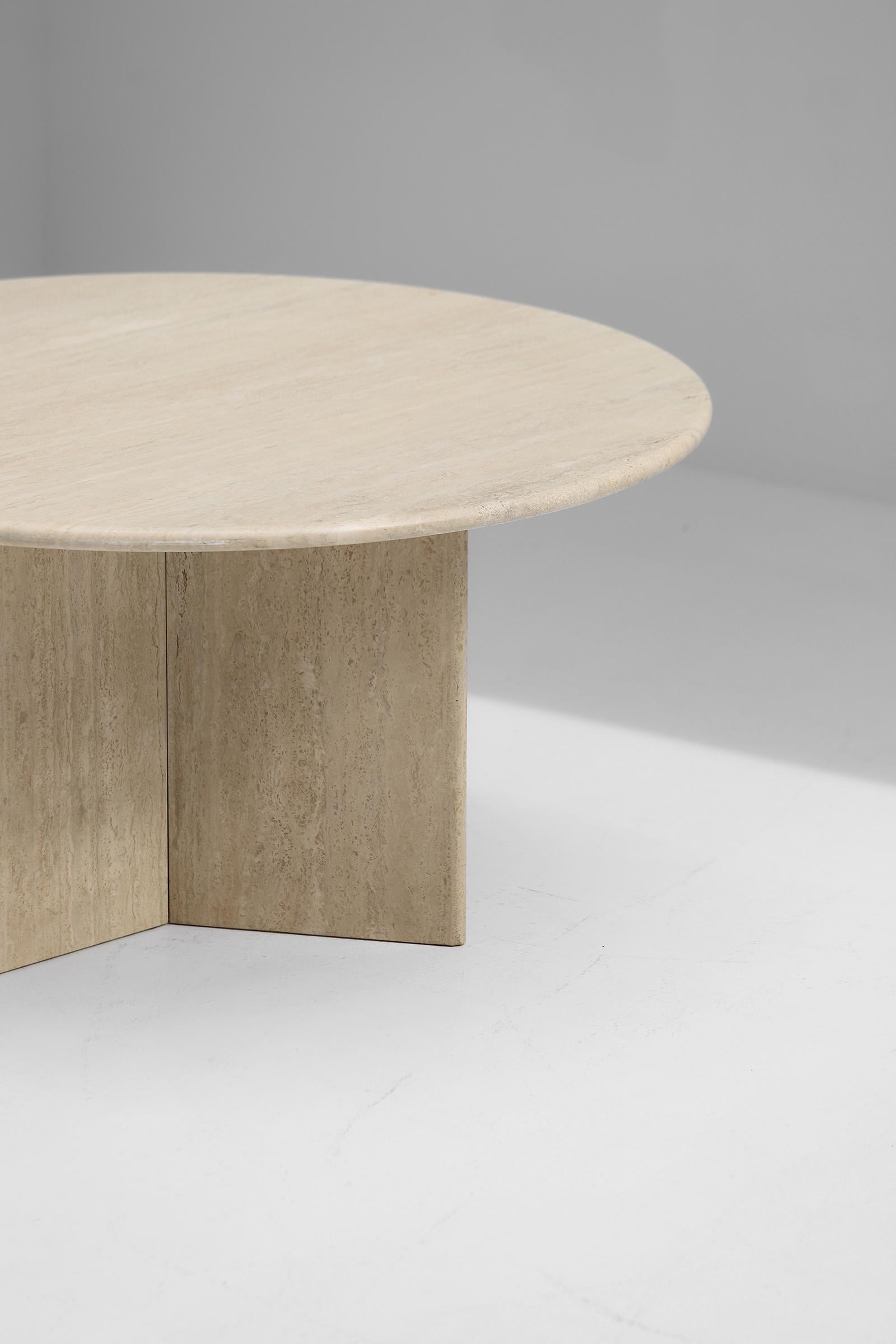 Decorative Travertine Dining Table Designed in the 1970s In Good Condition In Antwerpen, Antwerp