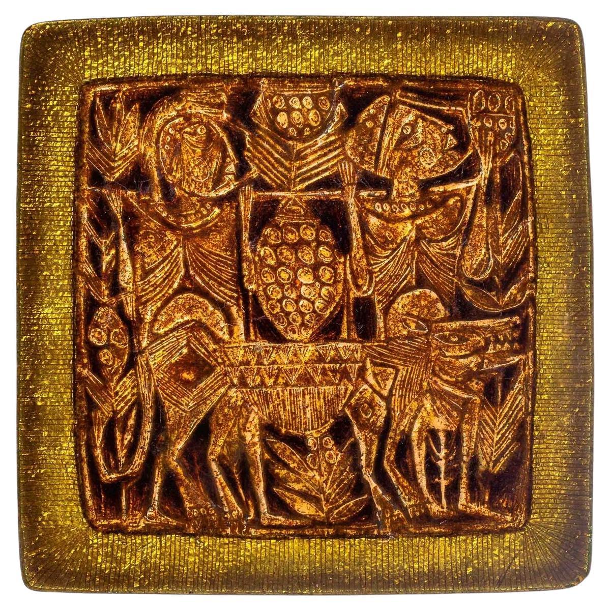 Vassoio decorativo di Del Campo, Italia 1970 in vendita