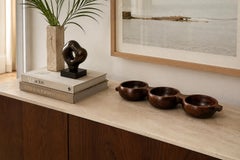 Vassoio decorativo a tre scomparti in palissandro brasiliano, Jean Gillon, 1958