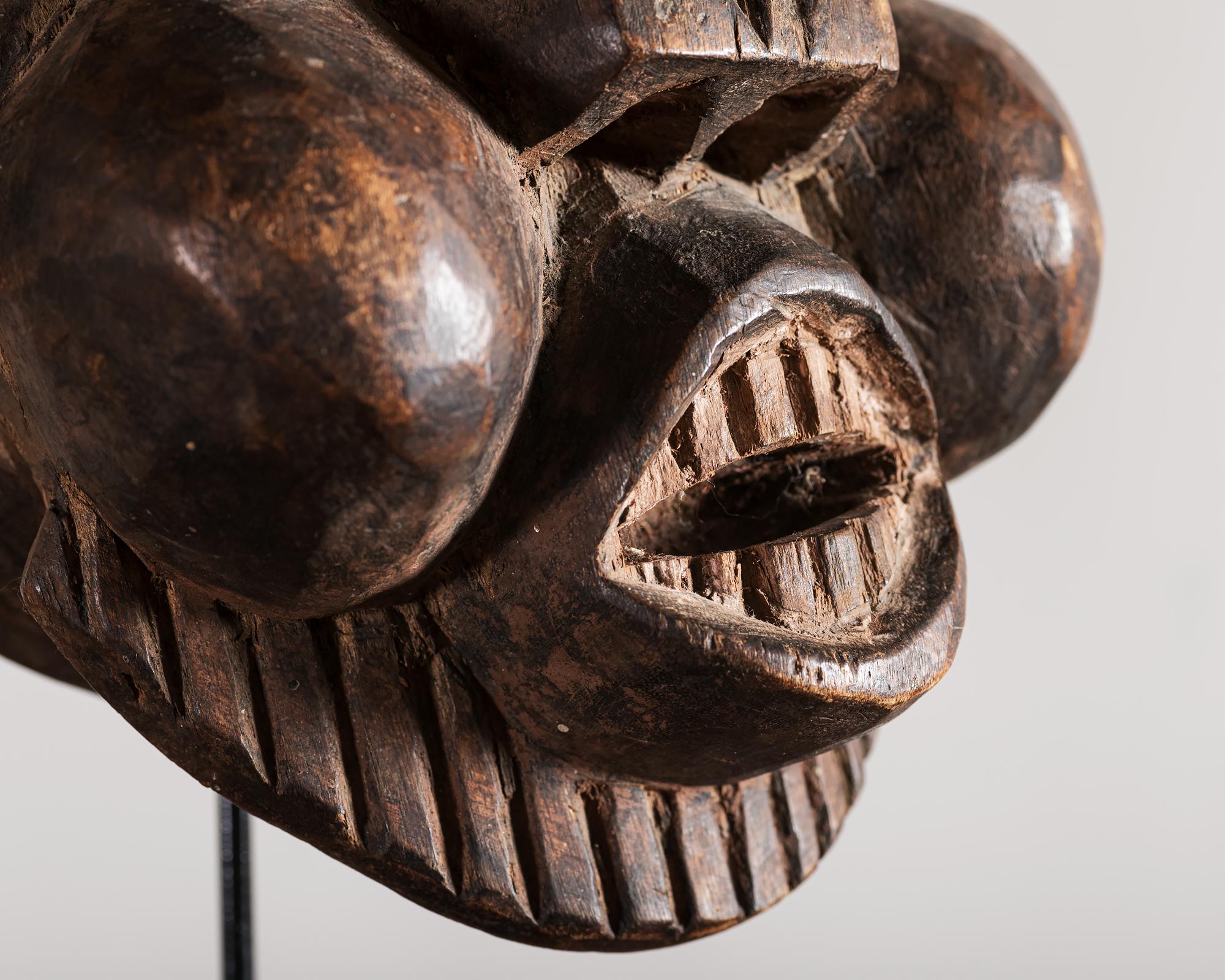 Cameroonian Decorative African Mask, Cameroon, 1950s