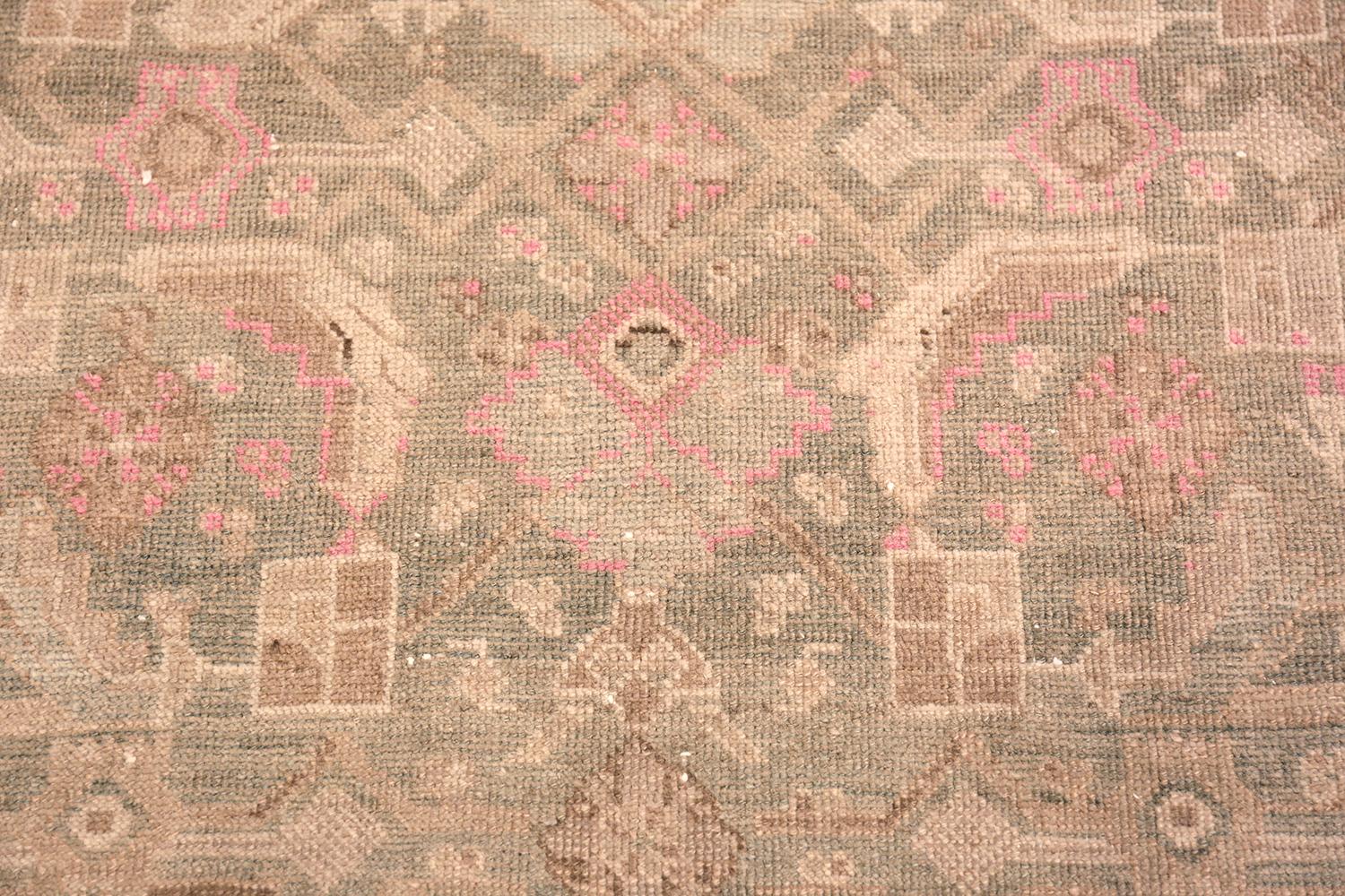 Hand-Knotted Antique Persian Malayer Runner. Size: 4 ft 1 in x 9 ft 8 in For Sale