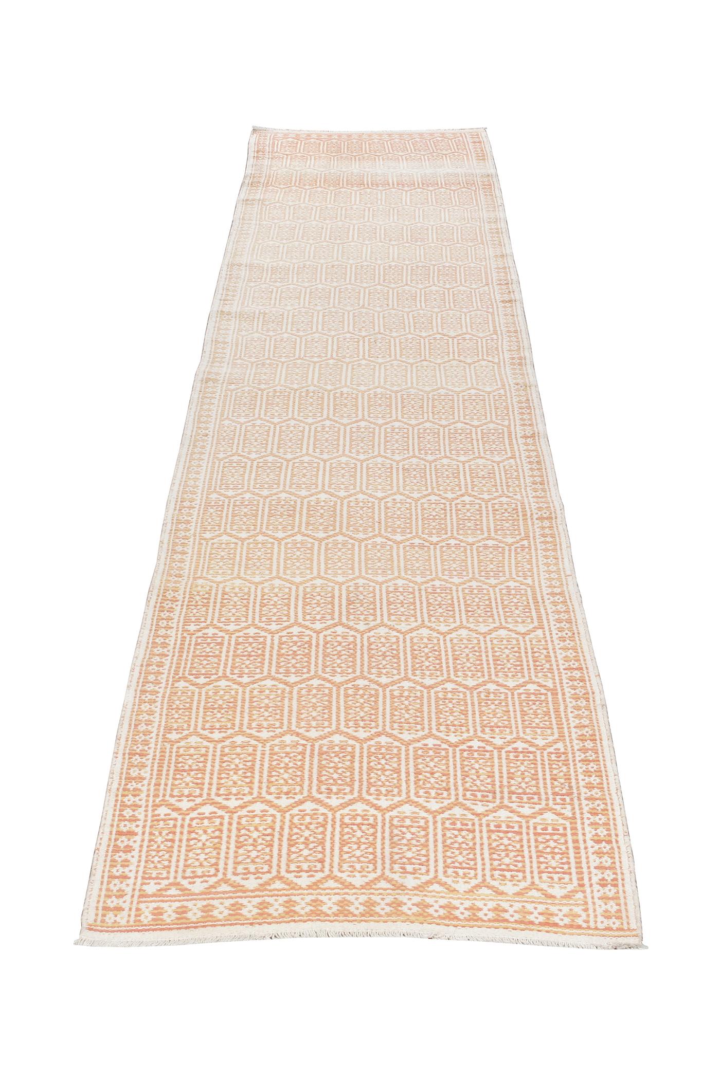 Hand-Woven Decorative Tribal Persian Flat-Weave Runner For Sale