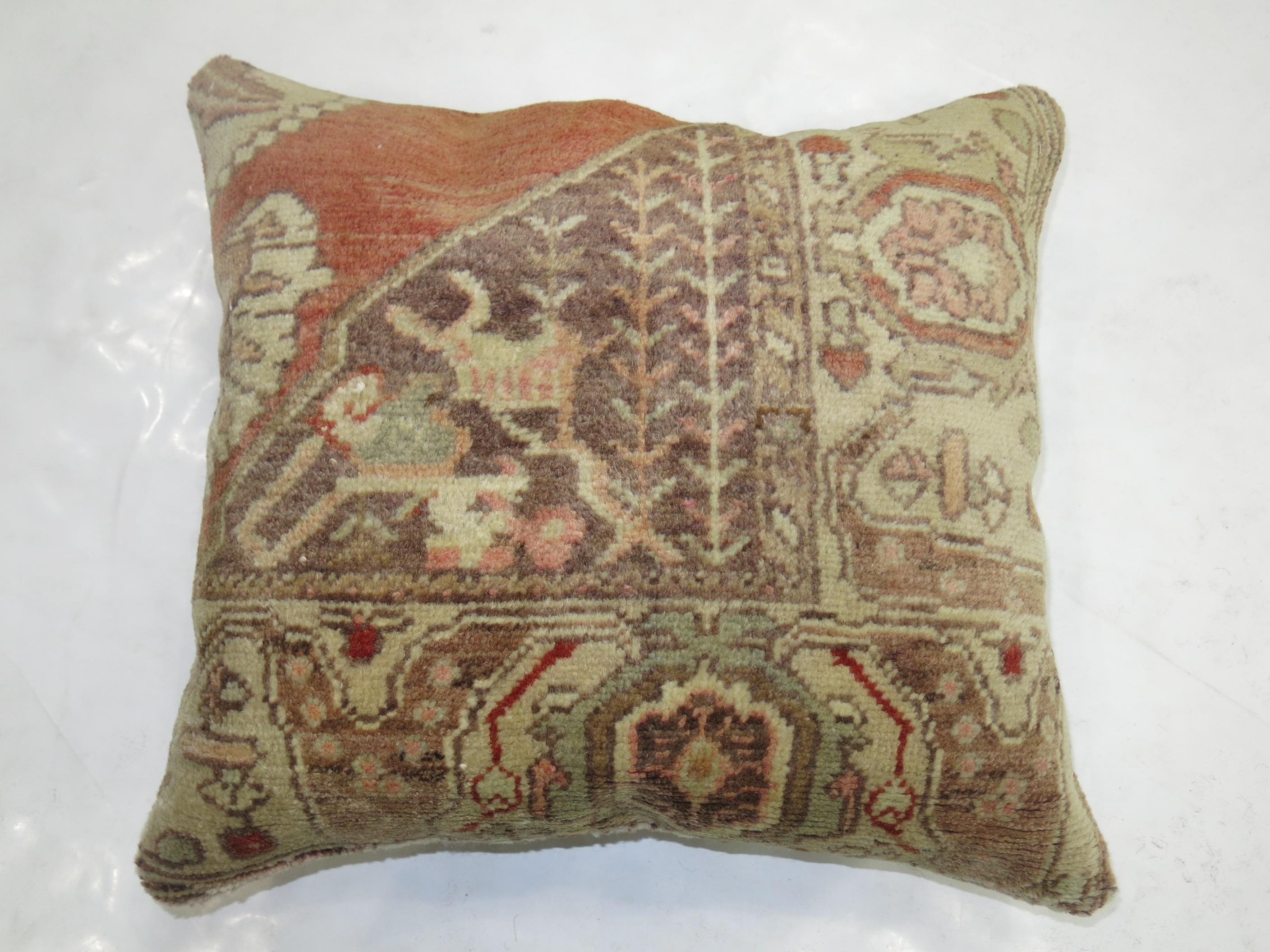 Country Decorative Turkish Rug Pillow For Sale