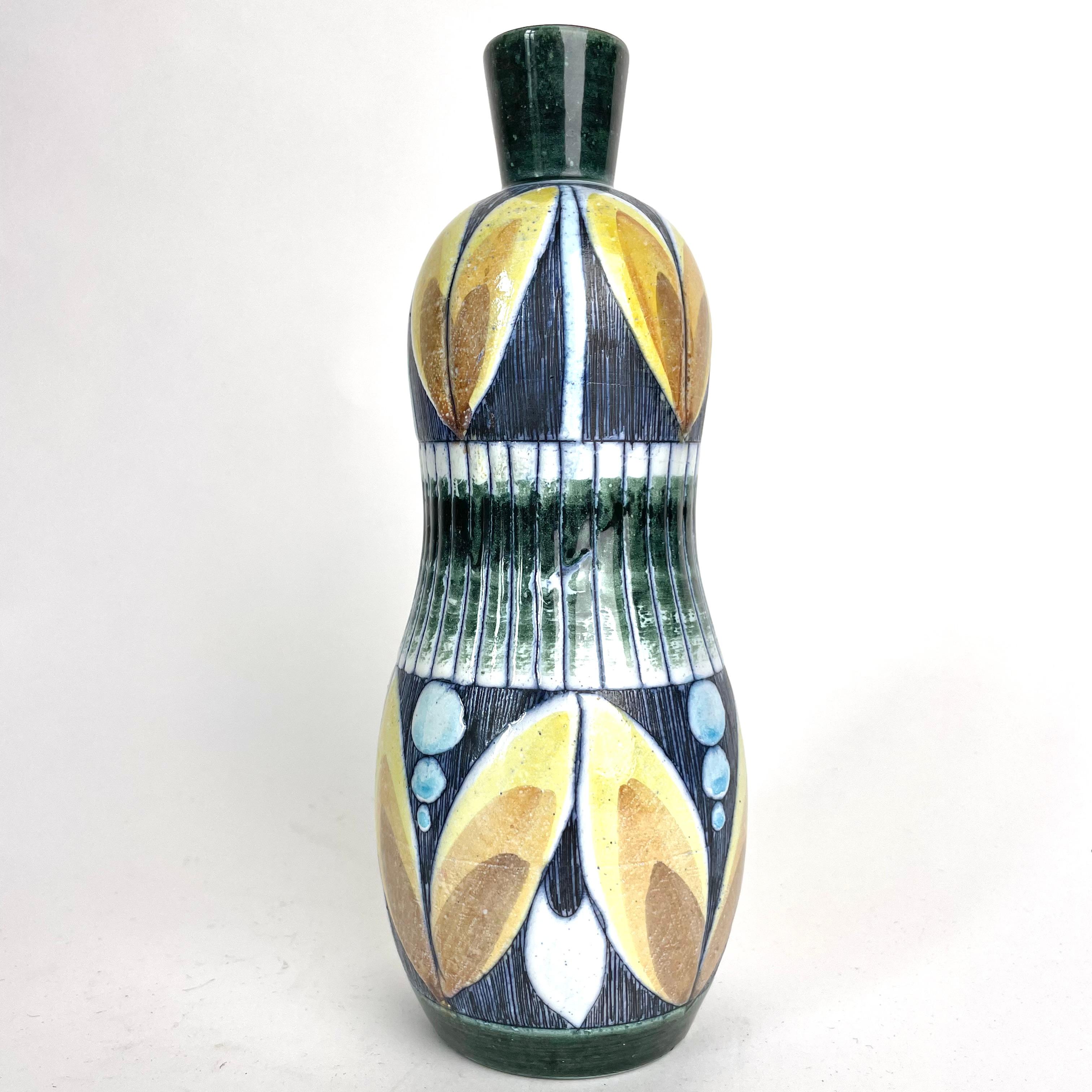 Mid-Century Modern Decorative Vase from Tilgmans, Sweden with a very period design from the 1950s For Sale