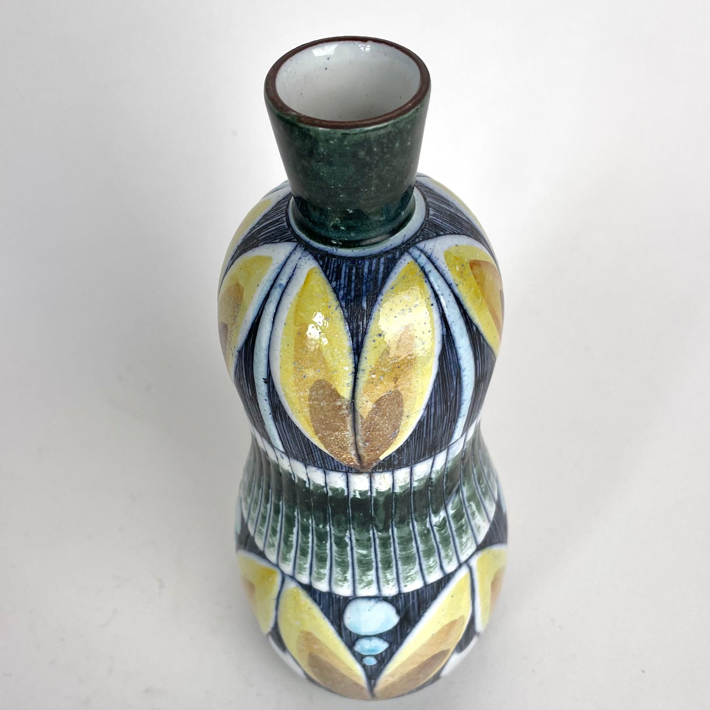 Swedish Decorative Vase from Tilgmans, Sweden with a very period design from the 1950s For Sale
