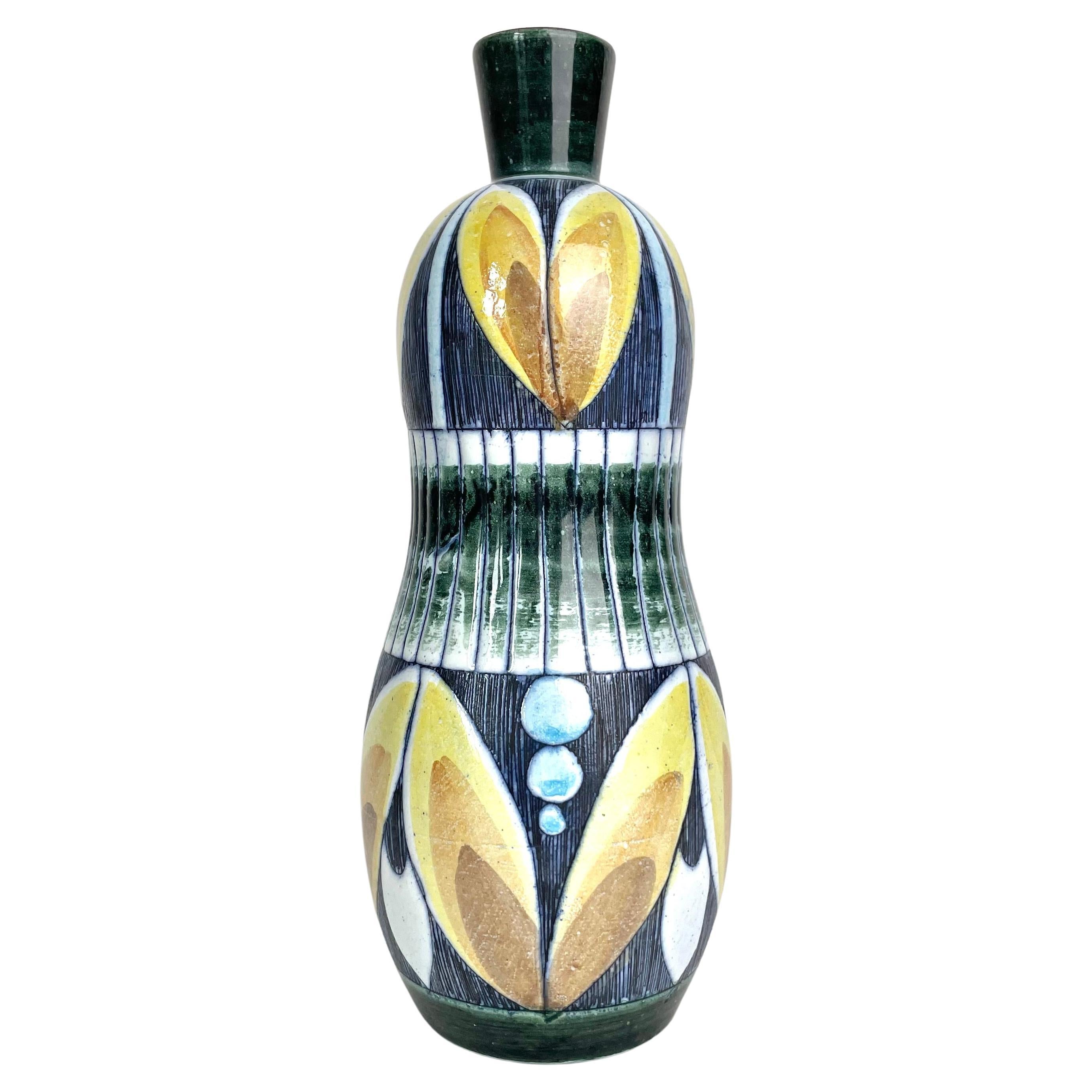 Decorative Vase from Tilgmans, Sweden with a very period design from the 1950s For Sale
