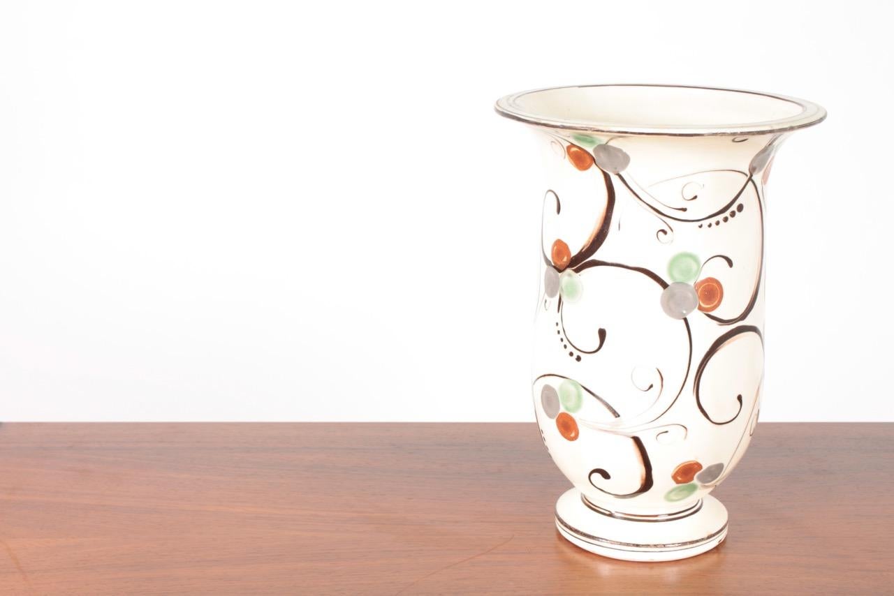 Decorative Vase in Ceramic by Kähler, 1940s, Danish Design, Midcentury In Excellent Condition In Lejre, DK