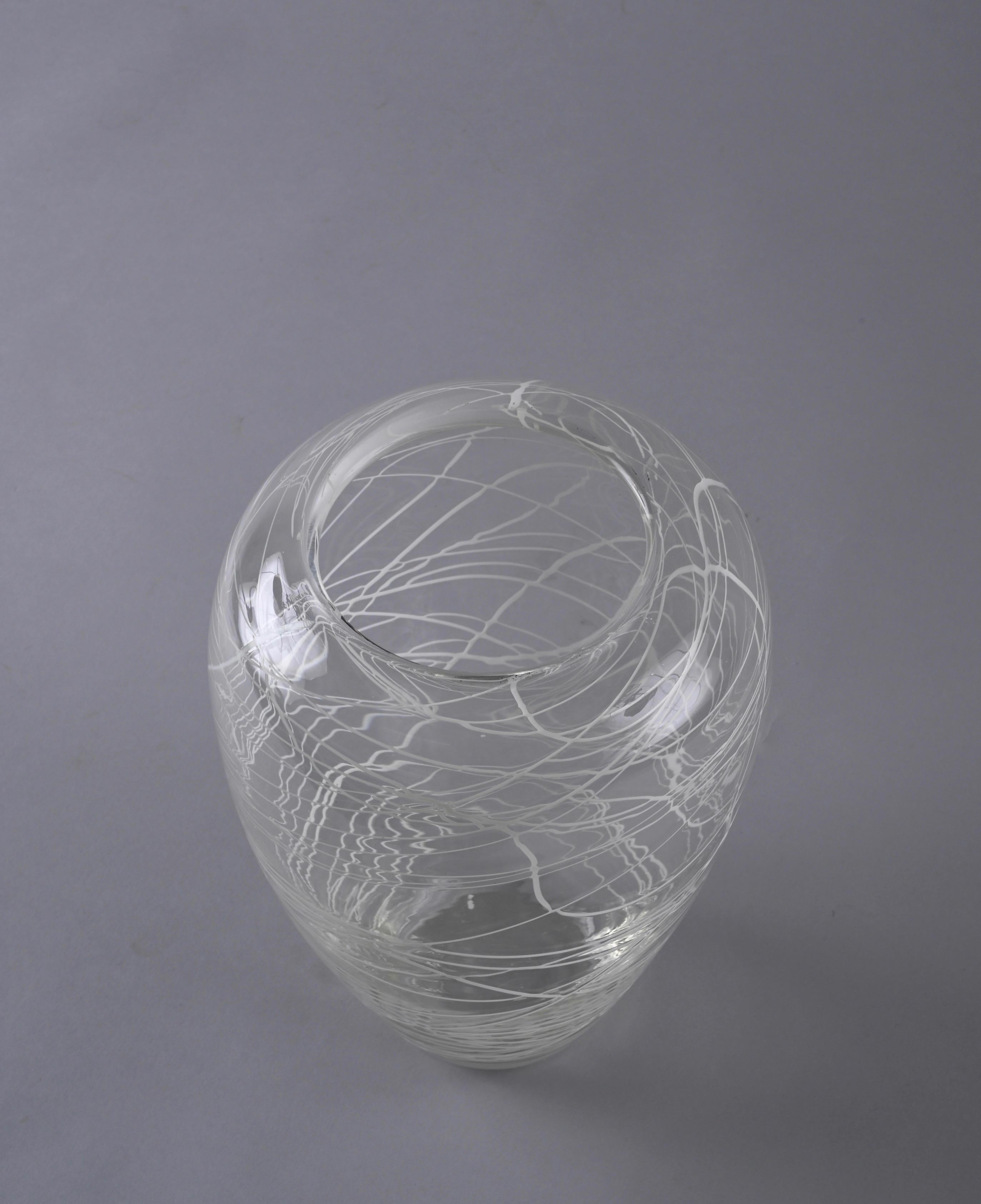 Decorative Vase in Crystal Murano Glass, Italy, Scarpa, 1970s For Sale 3