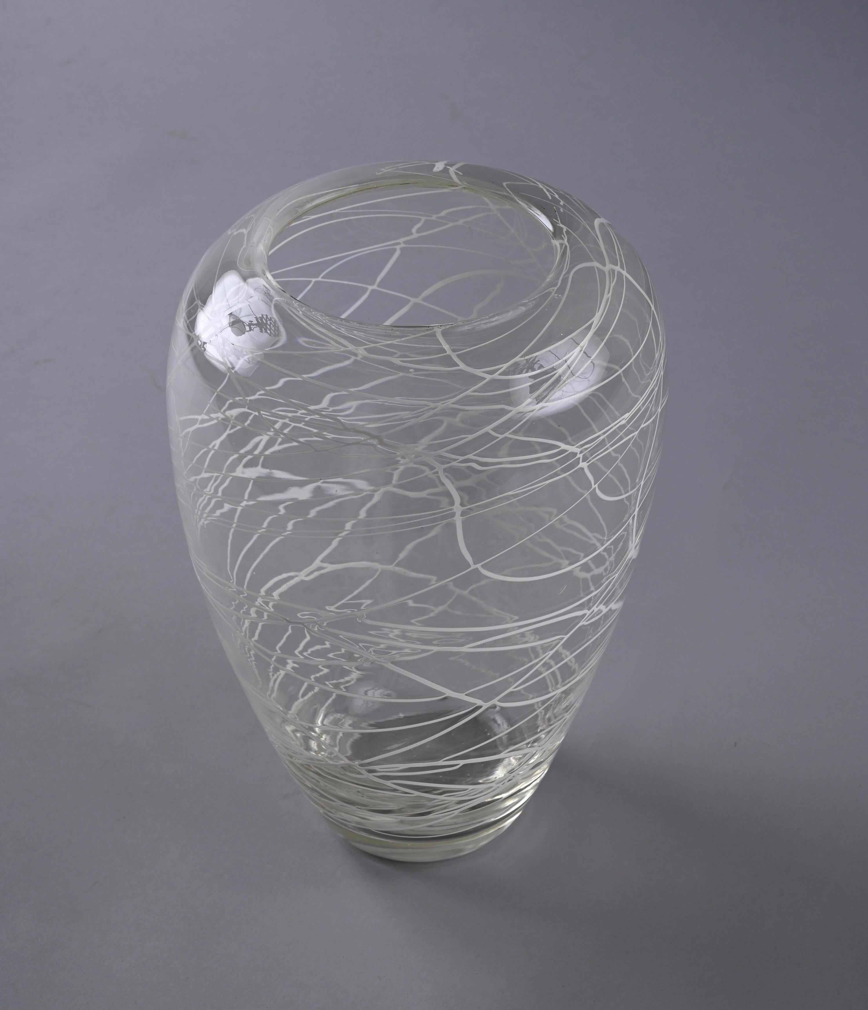Decorative Vase in Crystal Murano Glass, Italy, Scarpa, 1970s For Sale 5