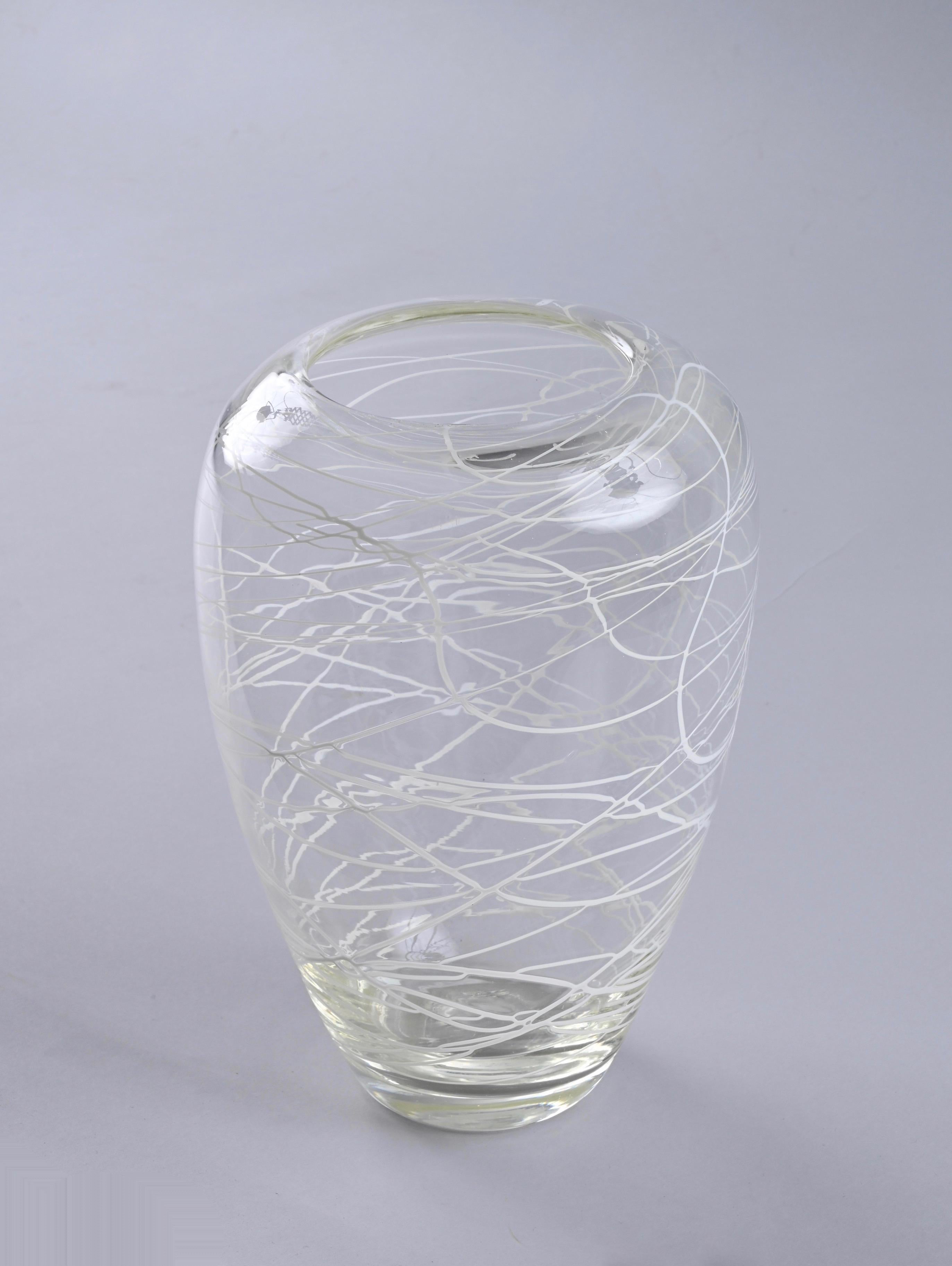 Decorative Vase in Crystal Murano Glass, Italy, Scarpa, 1970s For Sale 6