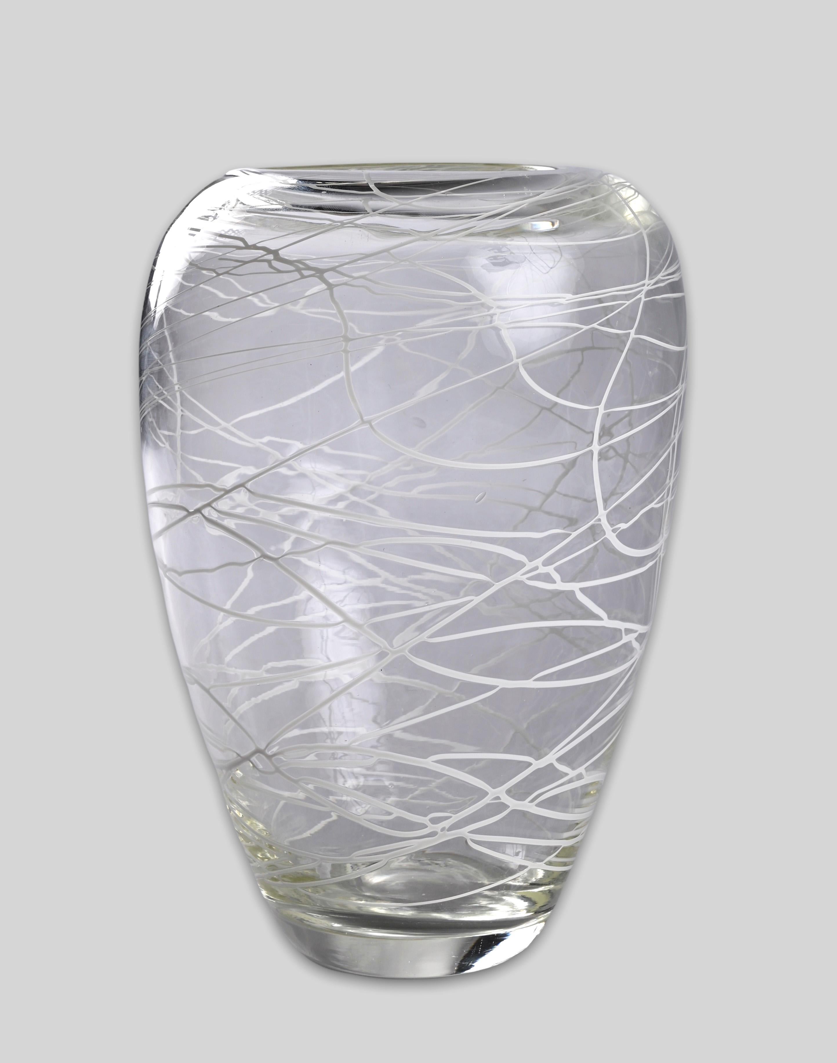 Decorative Vase in Crystal Murano Glass, Italy, Scarpa, 1970s For Sale 8