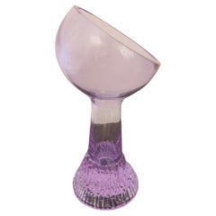 Used Decorative Vase Alessandrite Lilac Glass Mid-Century Modern Design Italy 70