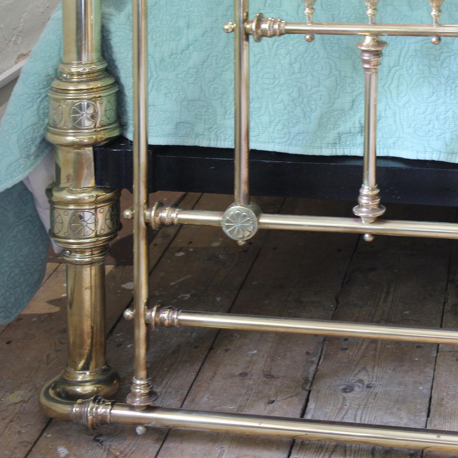 19th Century Decorative Victorian All Brass Antique Bed MK306 For Sale