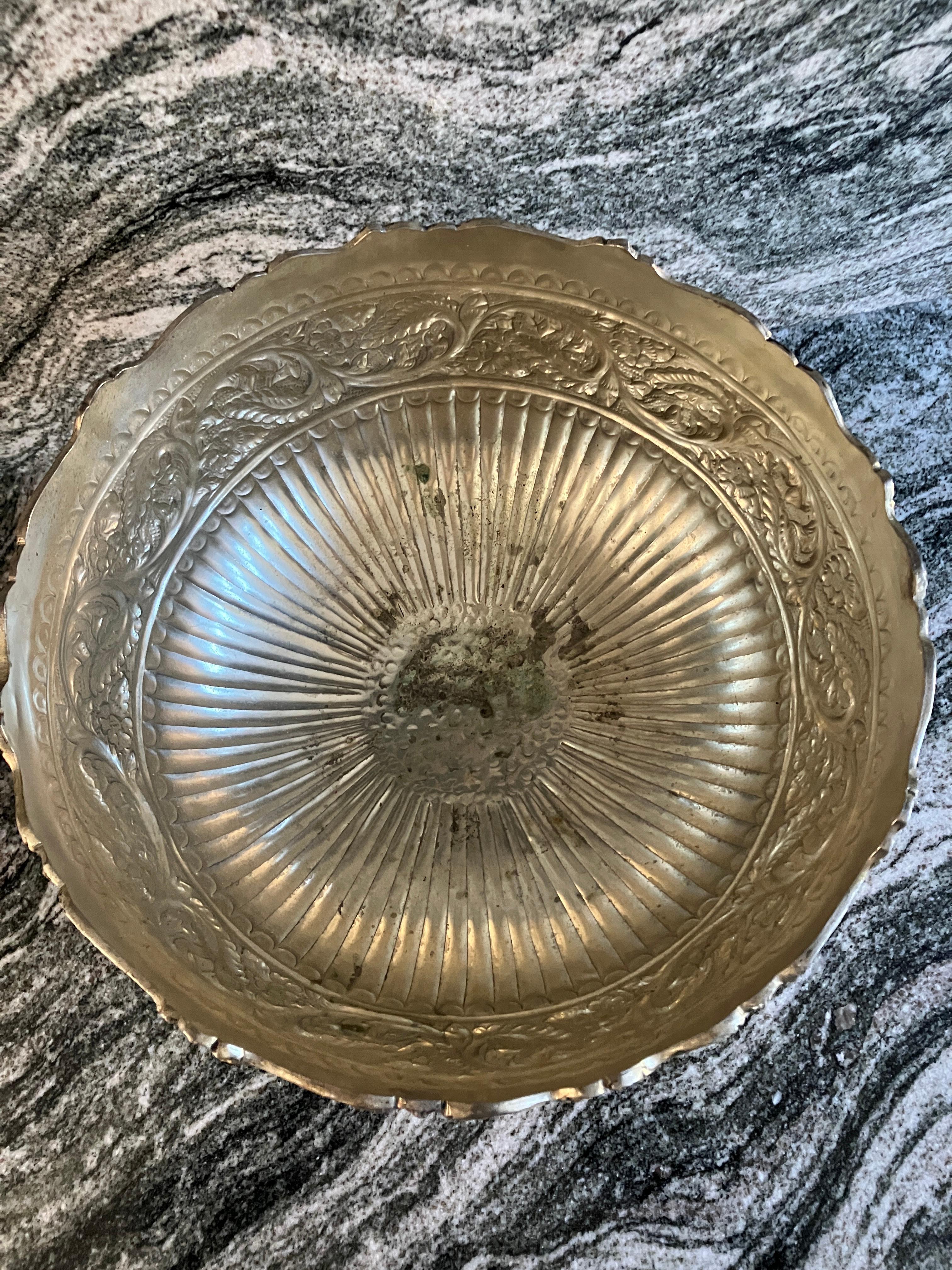 English Antique Victorian Silver Large Punch Bowl / Champagne Cooler 5