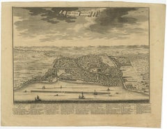 Decorative View of the Indonesian Town of Bantam 'Banten', Java, 1726