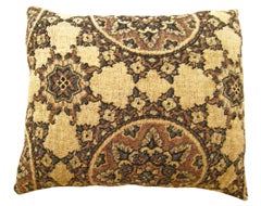 Decorative Vintage American Tapestry Pillow with Circles Design
