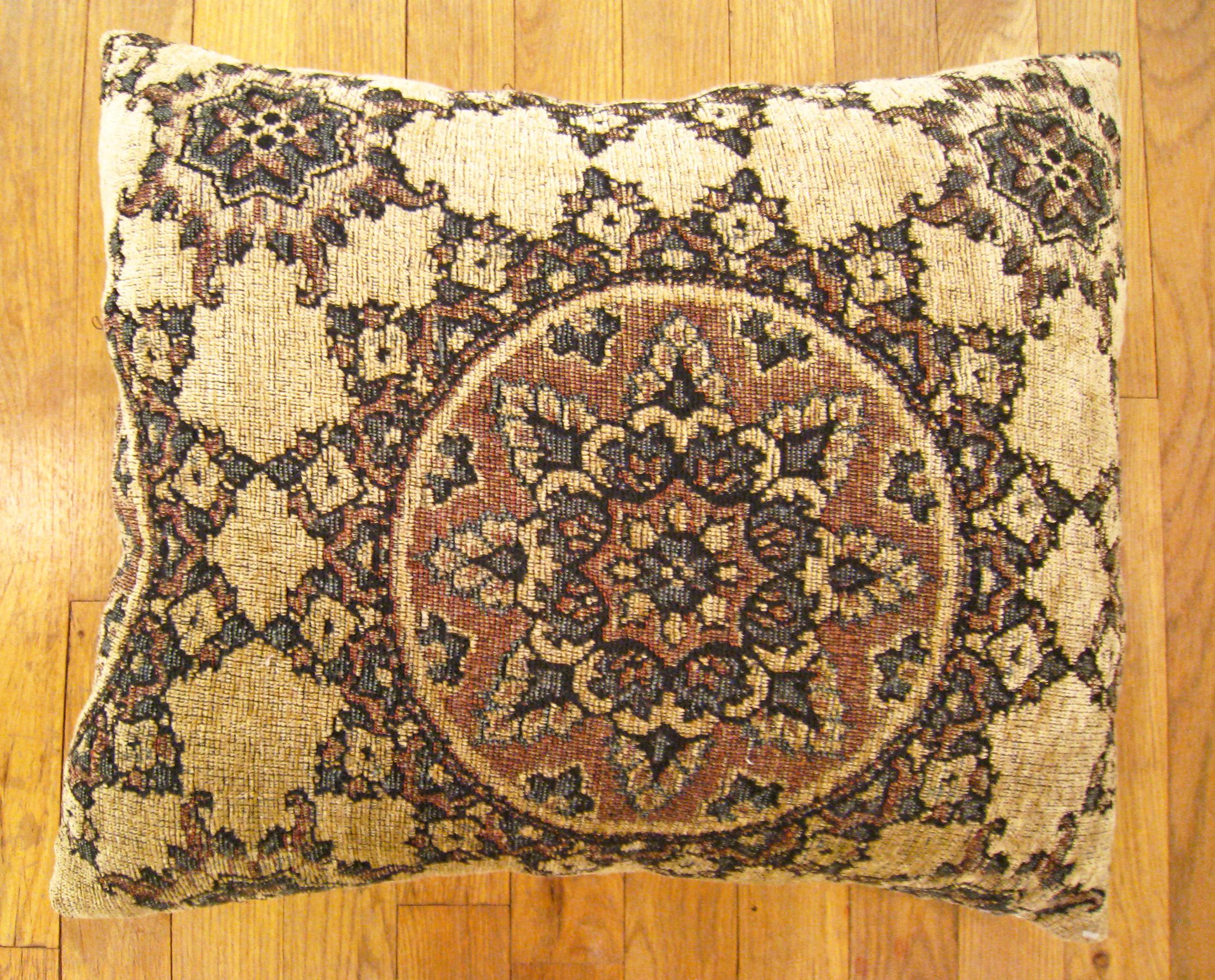Decorative Vintage American Tapestry Pillow with Circles Design In Good Condition For Sale In New York, NY