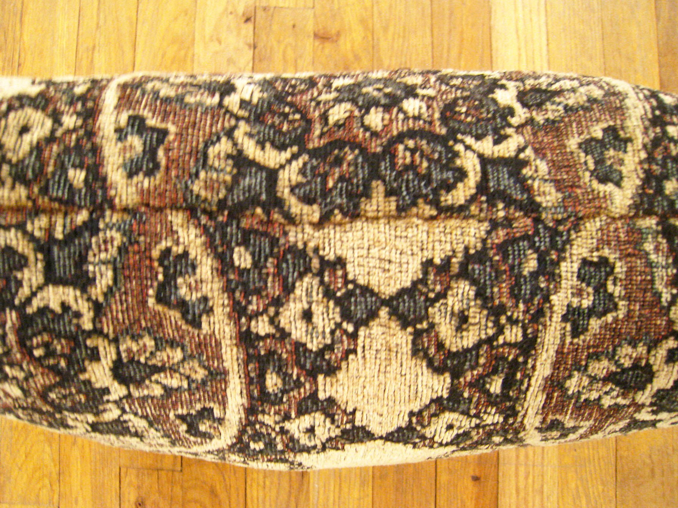 Laine Coussin décoratif vintage en tapisserie américaine avec motif de cercles en vente