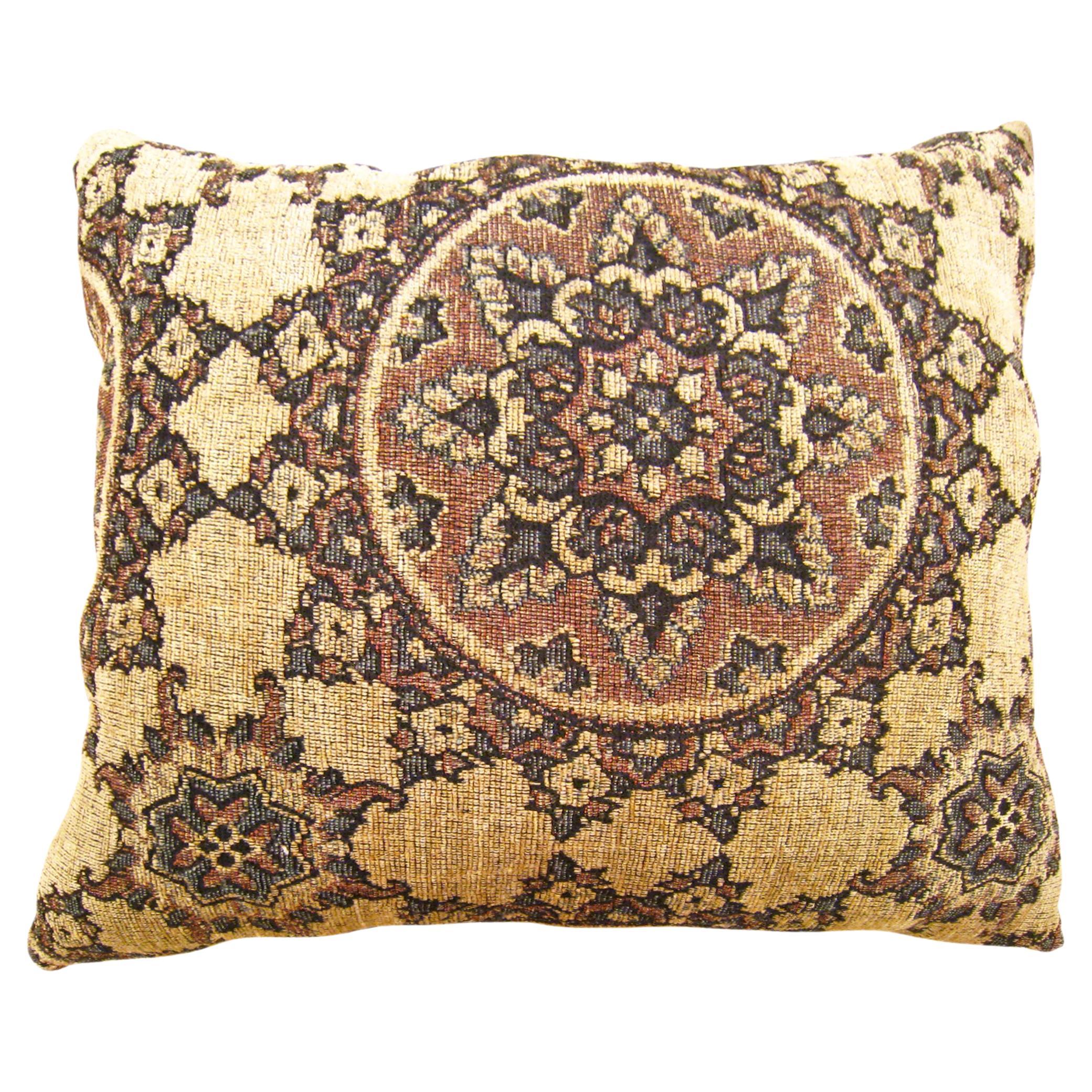 Decorative Vintage American Tapestry Pillow with Circles Design For Sale