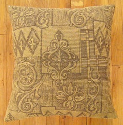 Decorative Vintage Floro-Geometric Fabric Pillow