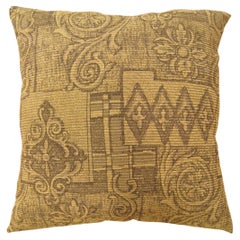 Decorative Retro Floro-Geometric Fabric Pillow