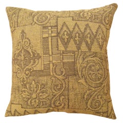 Decorative Used Floro-Geometric Fabric Pillow