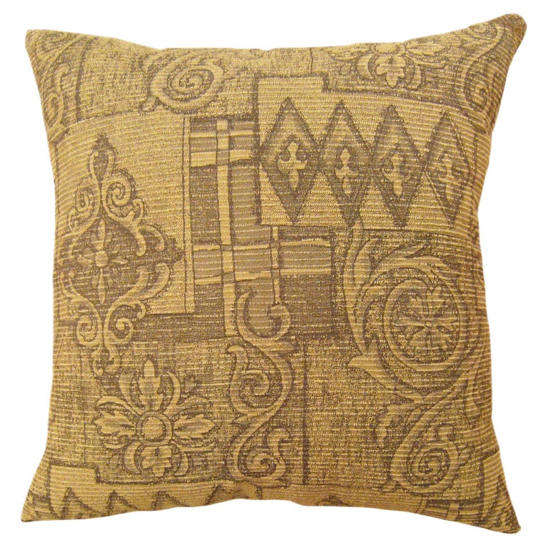 Decorative Vintage FloroGeometric Fabric Pillow For Sale at 1stDibs