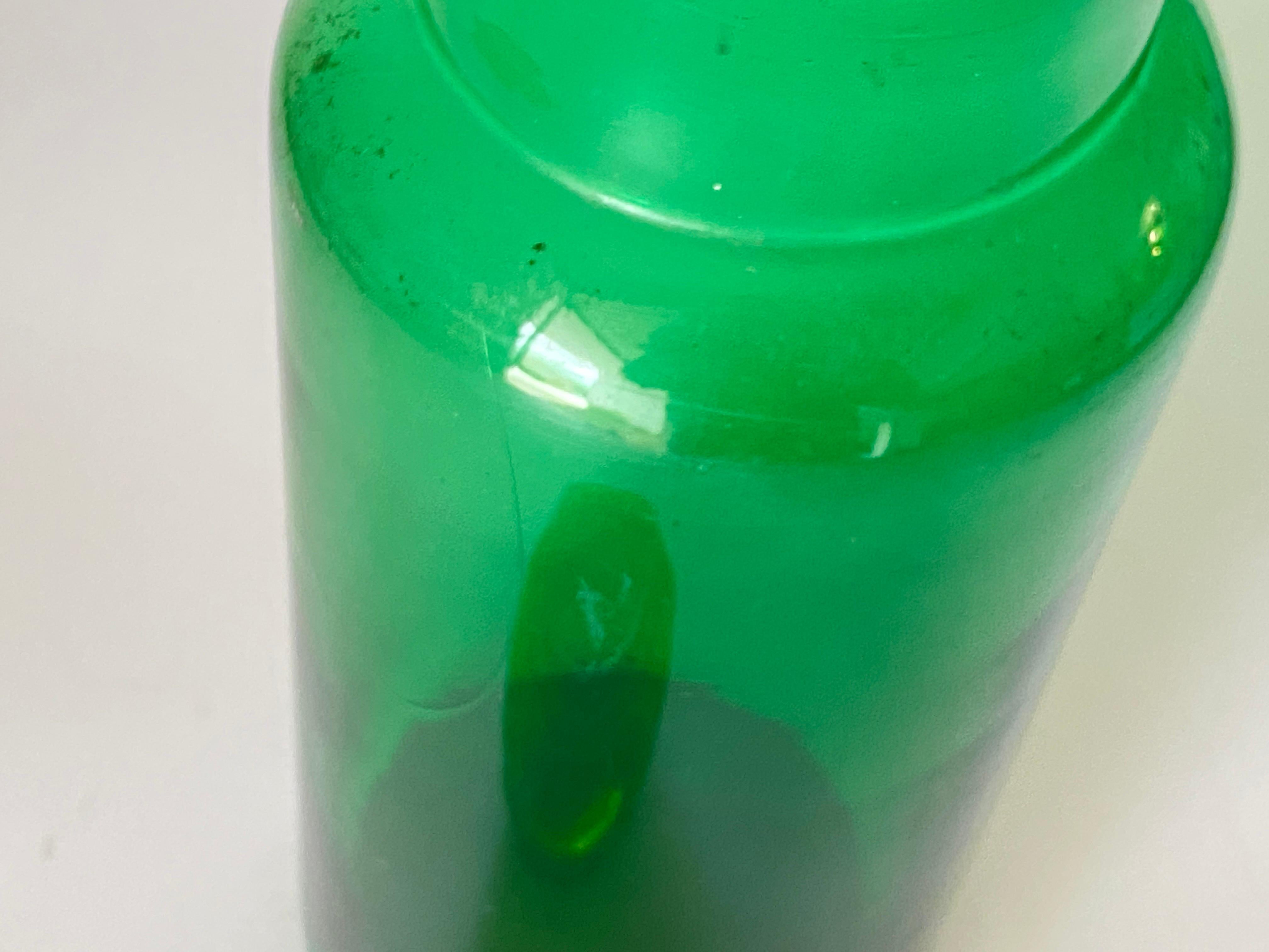 French Cobalt Green Pharmacy Bottle, 1930s In Good Condition For Sale In Auribeau sur Siagne, FR
