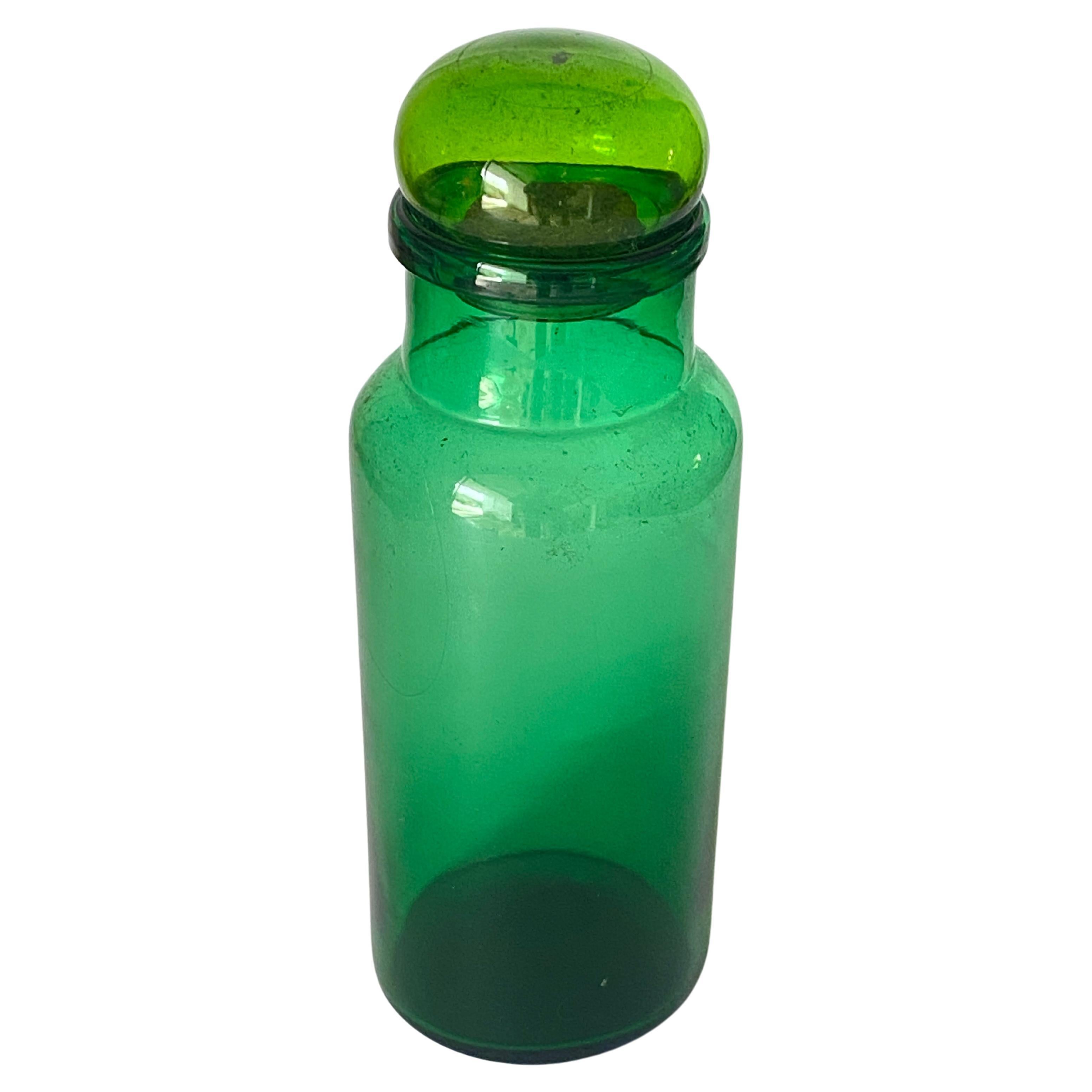 Französische kobaltgrüne Apothekerflasche, 1930er-Jahre im Angebot