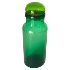 French Cobalt Green Pharmacy Bottle, 1930s