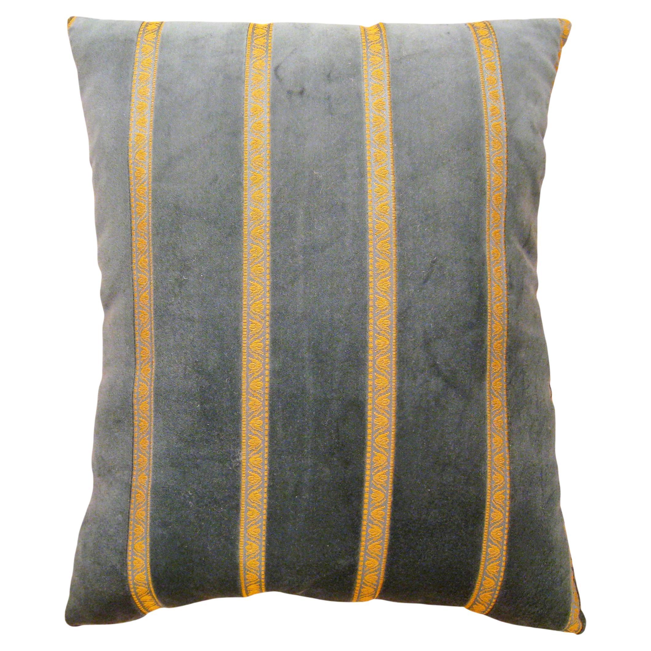 Cojín decorativo vintage de terciopelo verde con diseño Art Déco