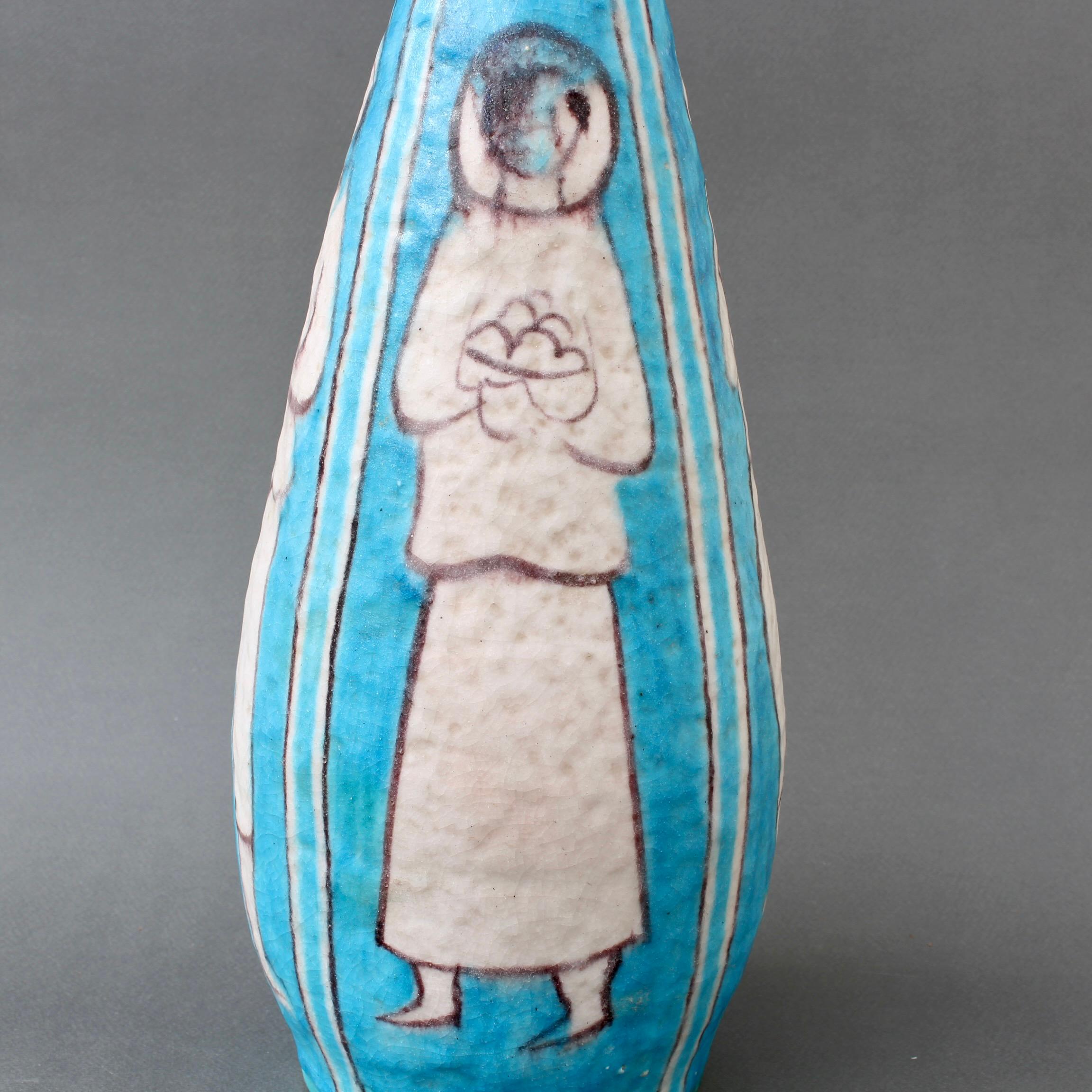 Dekorative Vase aus italienischer Keramik von C.A.S. Vietri 'circa 1950er Jahre'. im Angebot 3