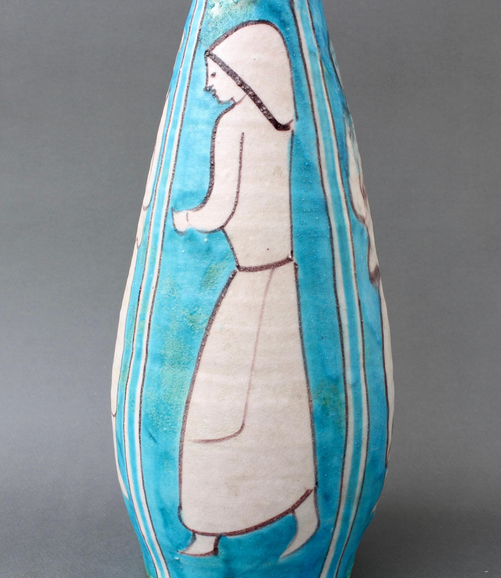 Decorative Vintage Italian Ceramic Vase by C.A.S. Vietri 'circa 1950s' For Sale 5