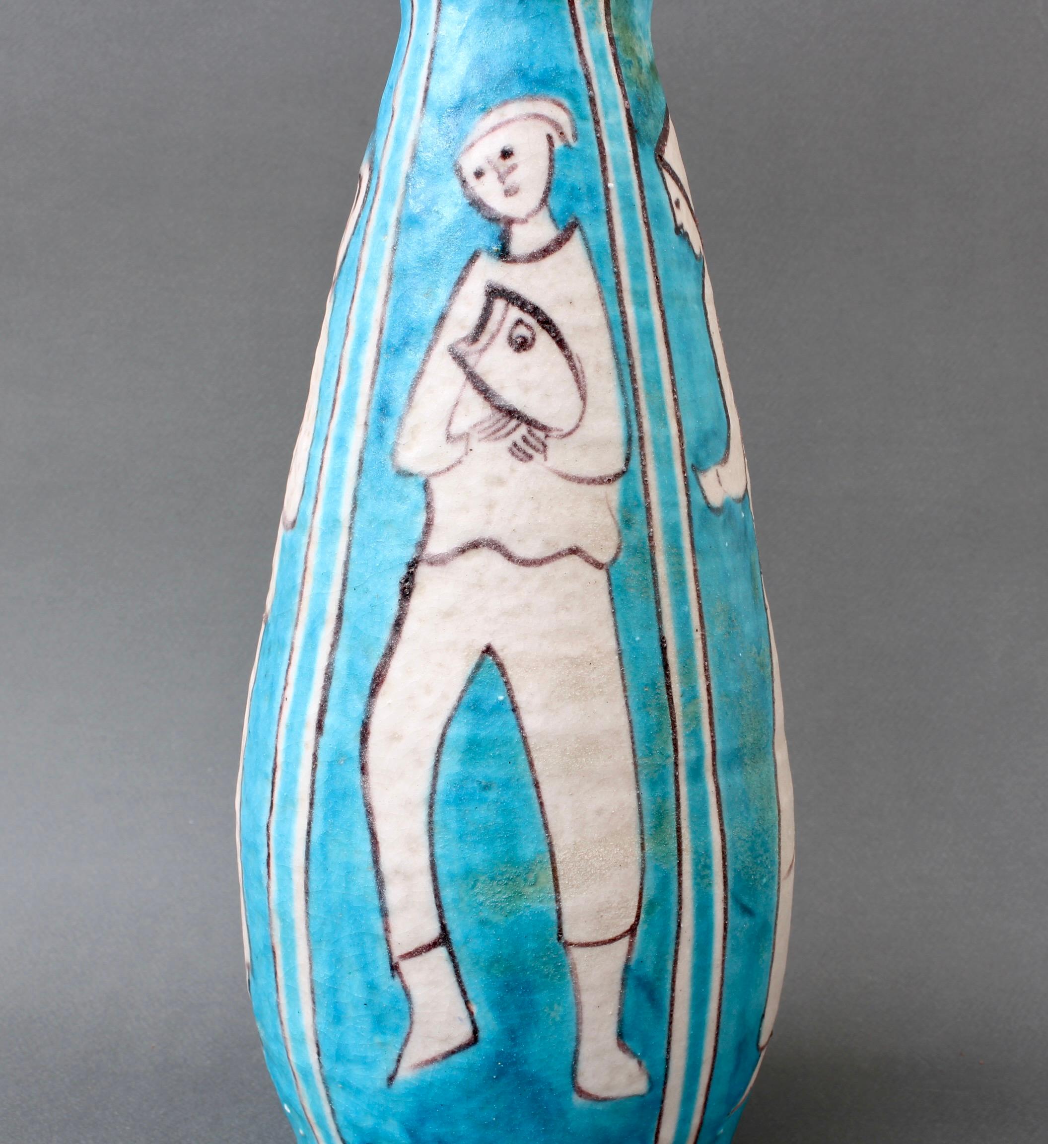 Dekorative Vase aus italienischer Keramik von C.A.S. Vietri 'circa 1950er Jahre'. im Angebot 6