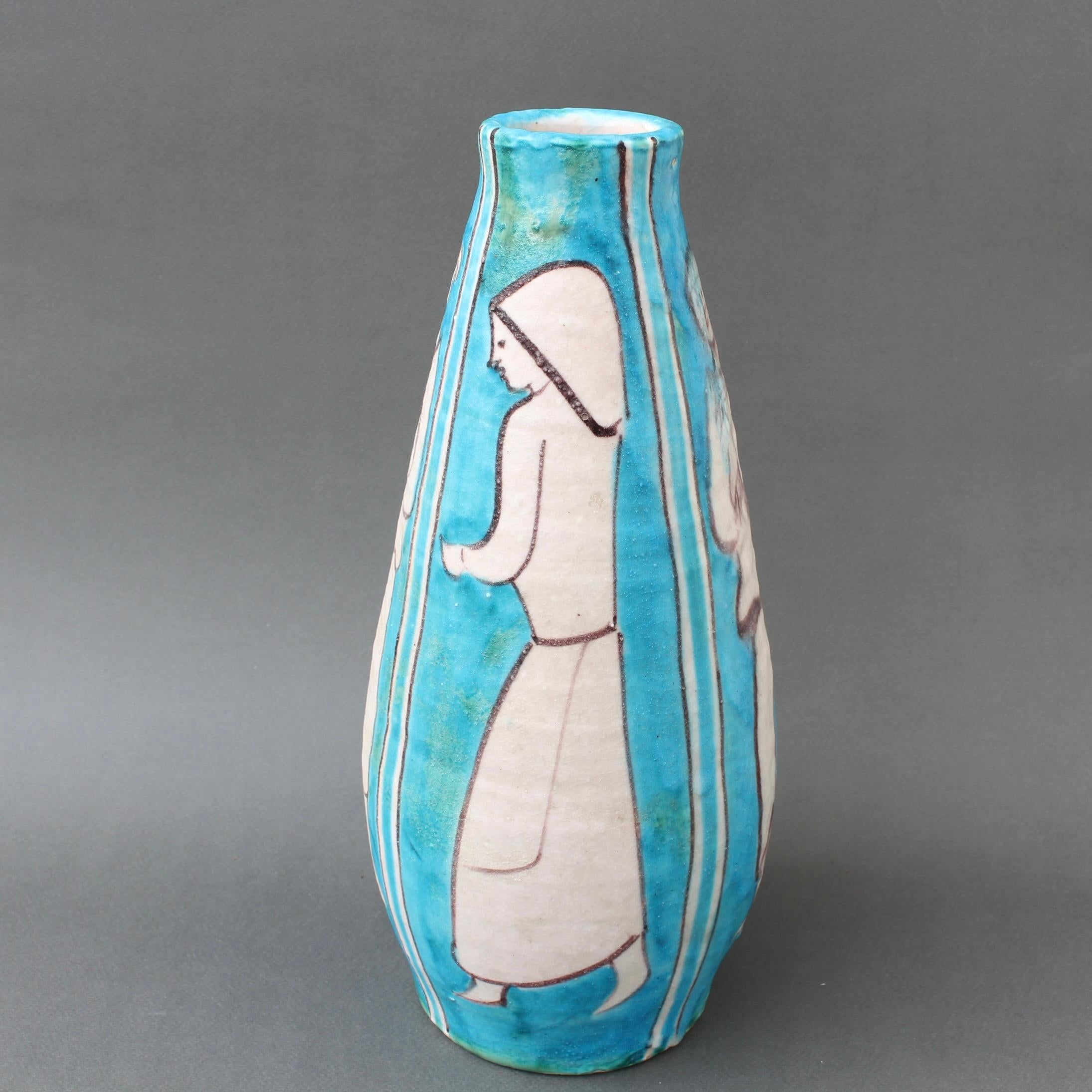 Decorative Vintage Italian Ceramic Vase by C.A.S. Vietri 'circa 1950s' For Sale 12