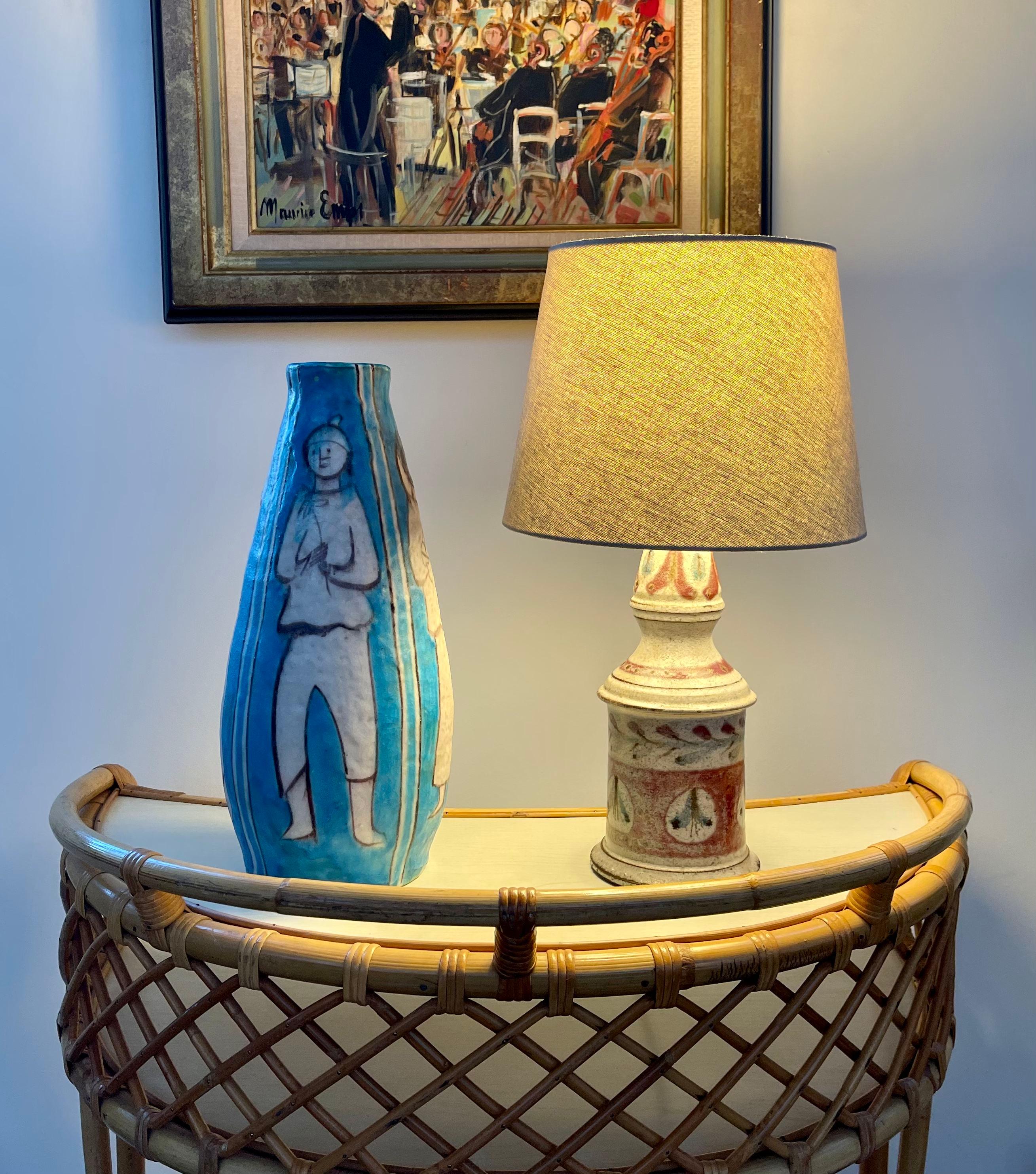 Dekorative Vase aus italienischer Keramik von C.A.S. Vietri 'circa 1950er Jahre'. (Moderne der Mitte des Jahrhunderts) im Angebot
