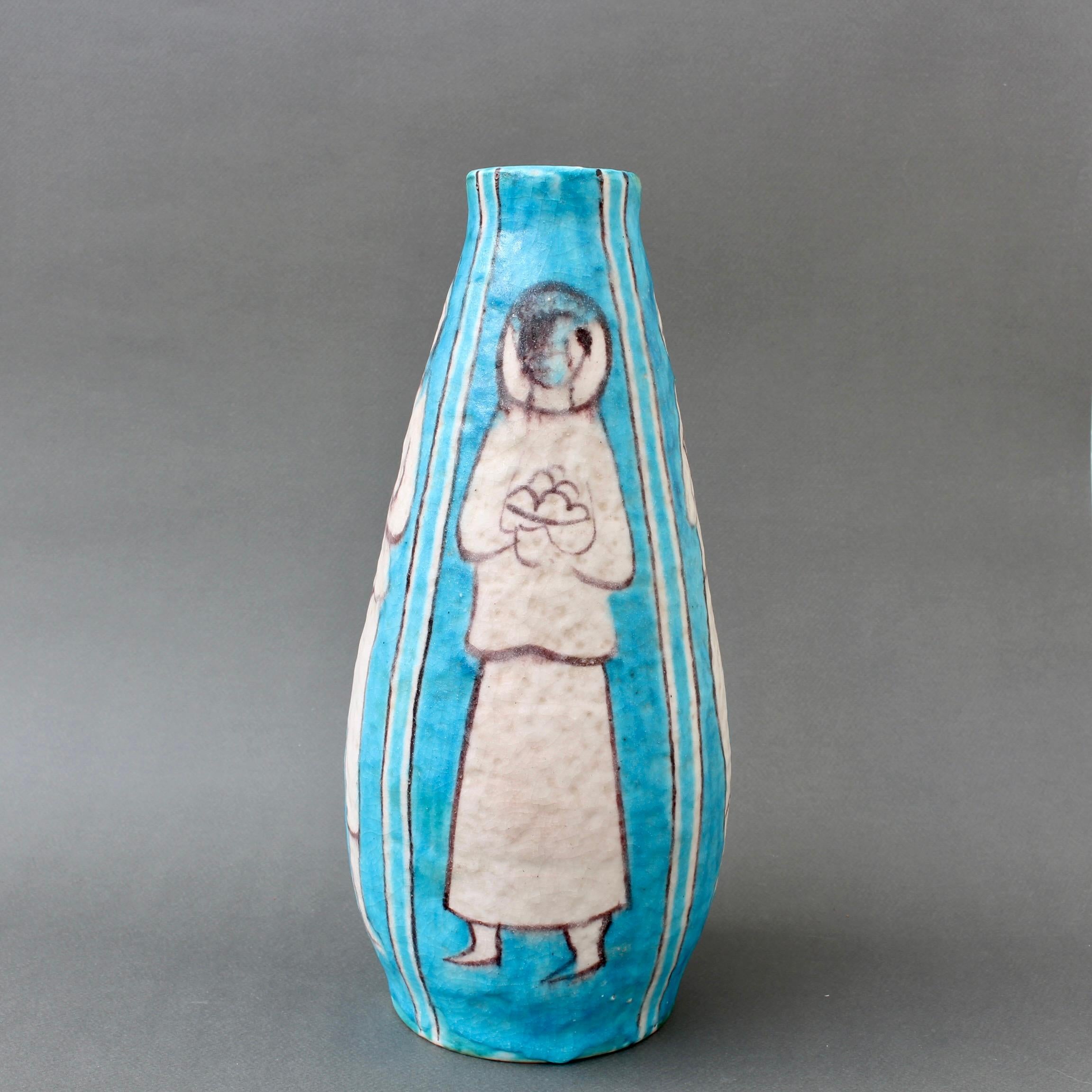 Dekorative Vase aus italienischer Keramik von C.A.S. Vietri 'circa 1950er Jahre'. im Angebot 2