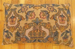 Decorative Vintage Jacquard Tapestry Pillow with Art Deco Motifs Allover