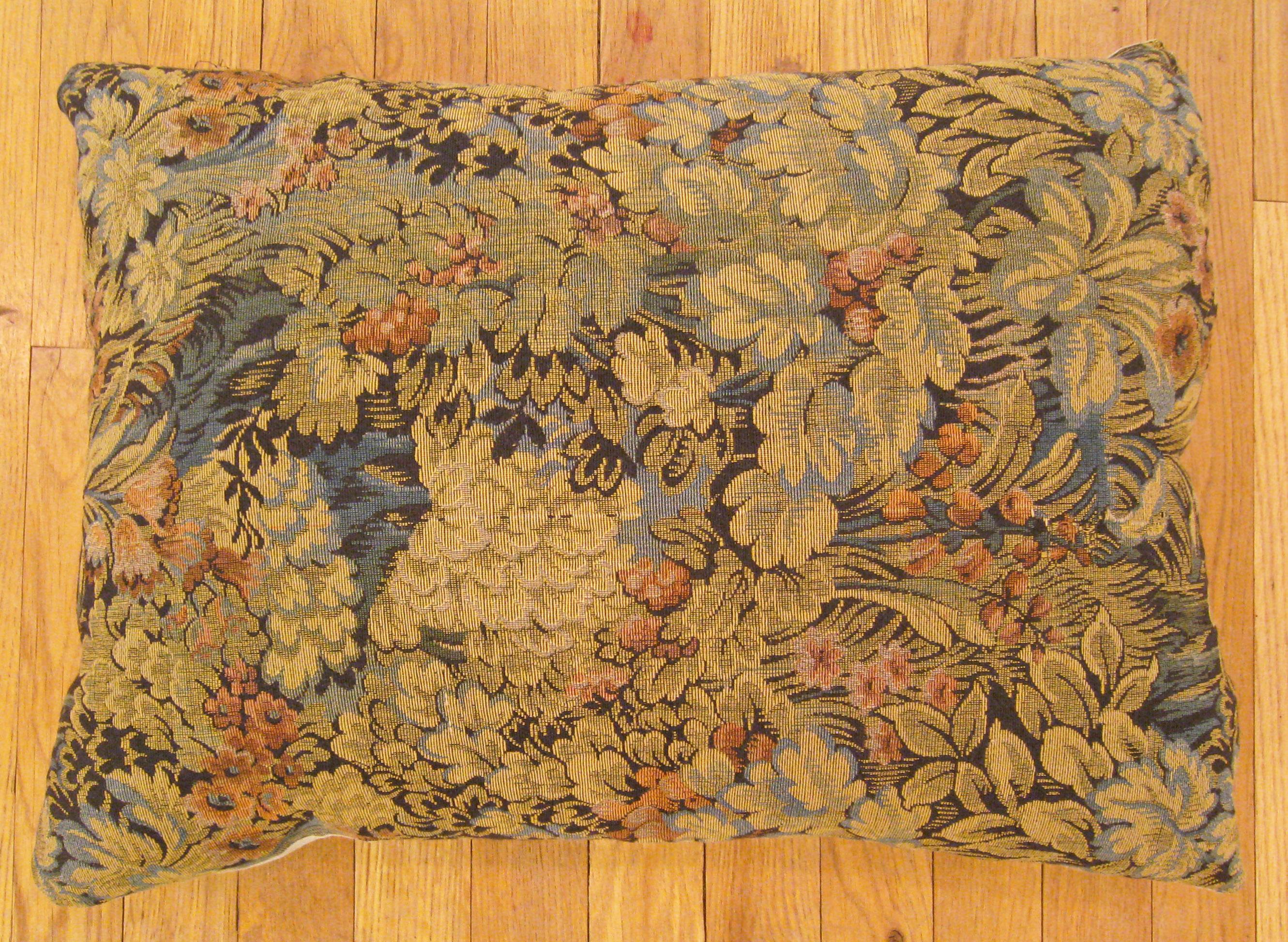 Vintage Jacquard Tapestry Pillow; size 1’10
