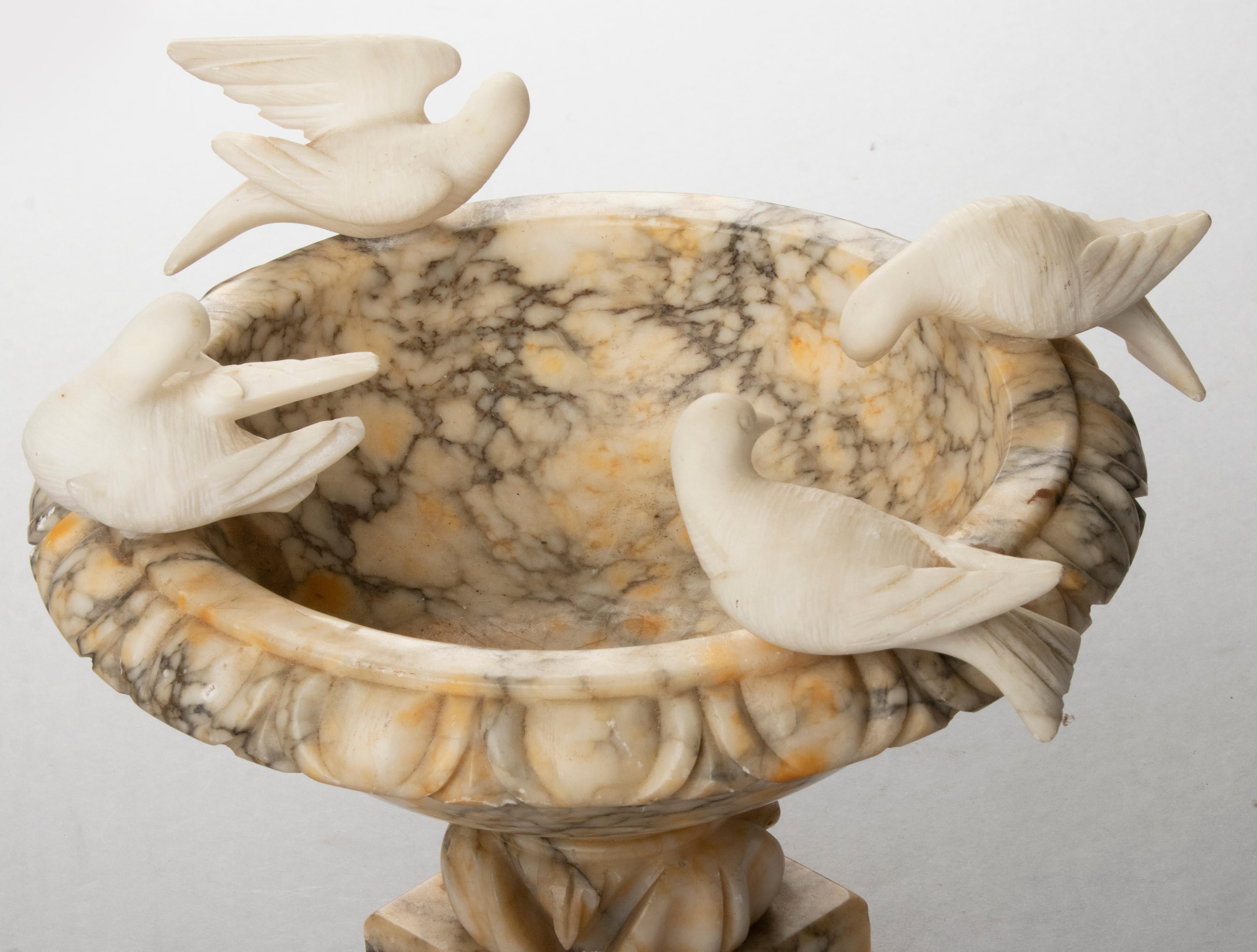 Decorative Vintage Marble Bowl with Birds 4