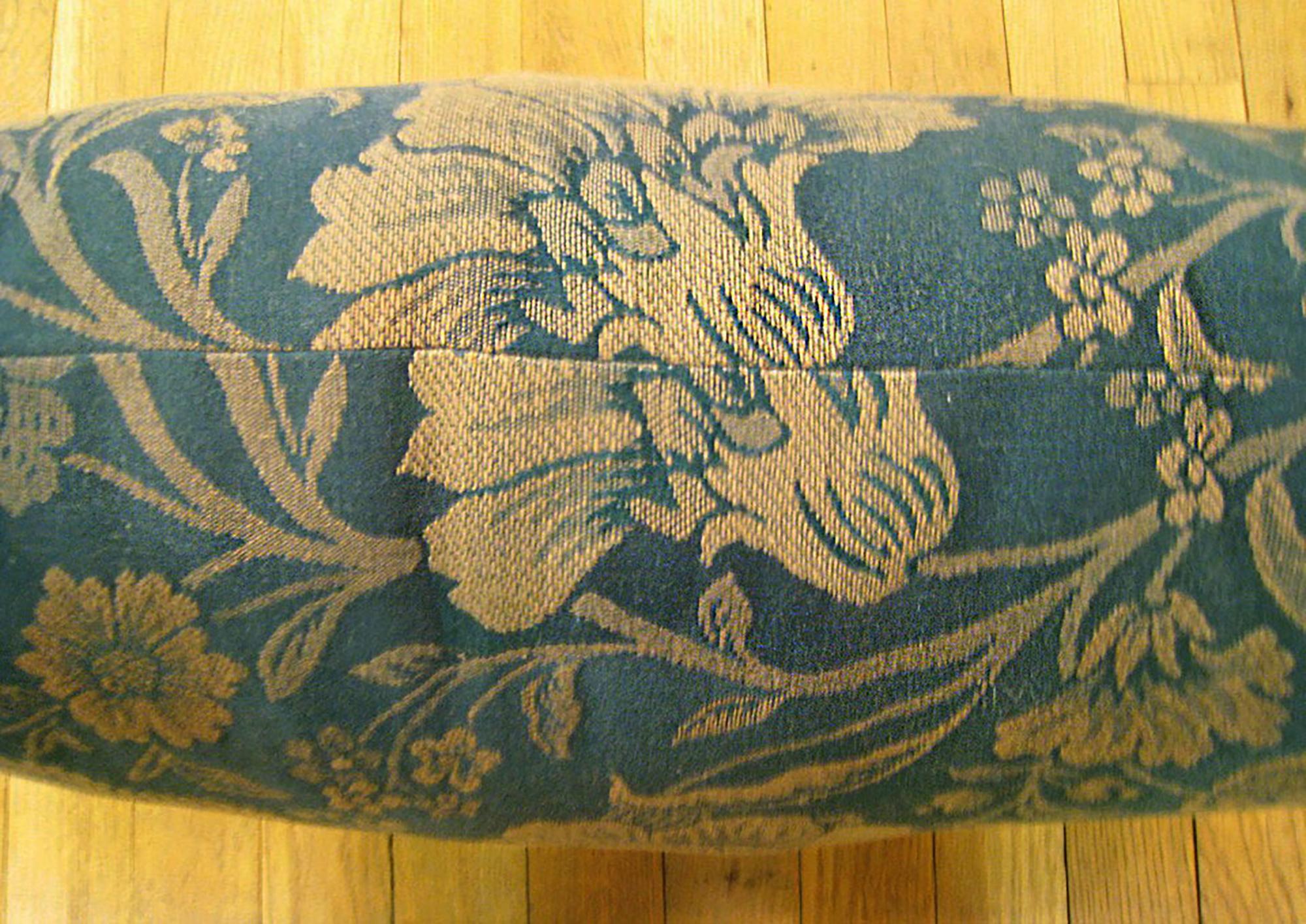 Mid-20th Century Decorative Vintage Pillow with Floral Chinoiserie  For Sale