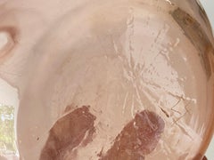 Decorative Vintage Pink Glass Bottle in Glass with Black CAP, France, circa 1940