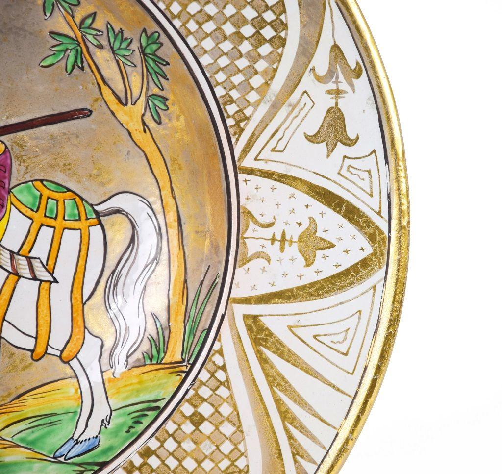 italien Assiette décorative vintage:: par Molaroni Pesaro:: 20ème siècle en vente