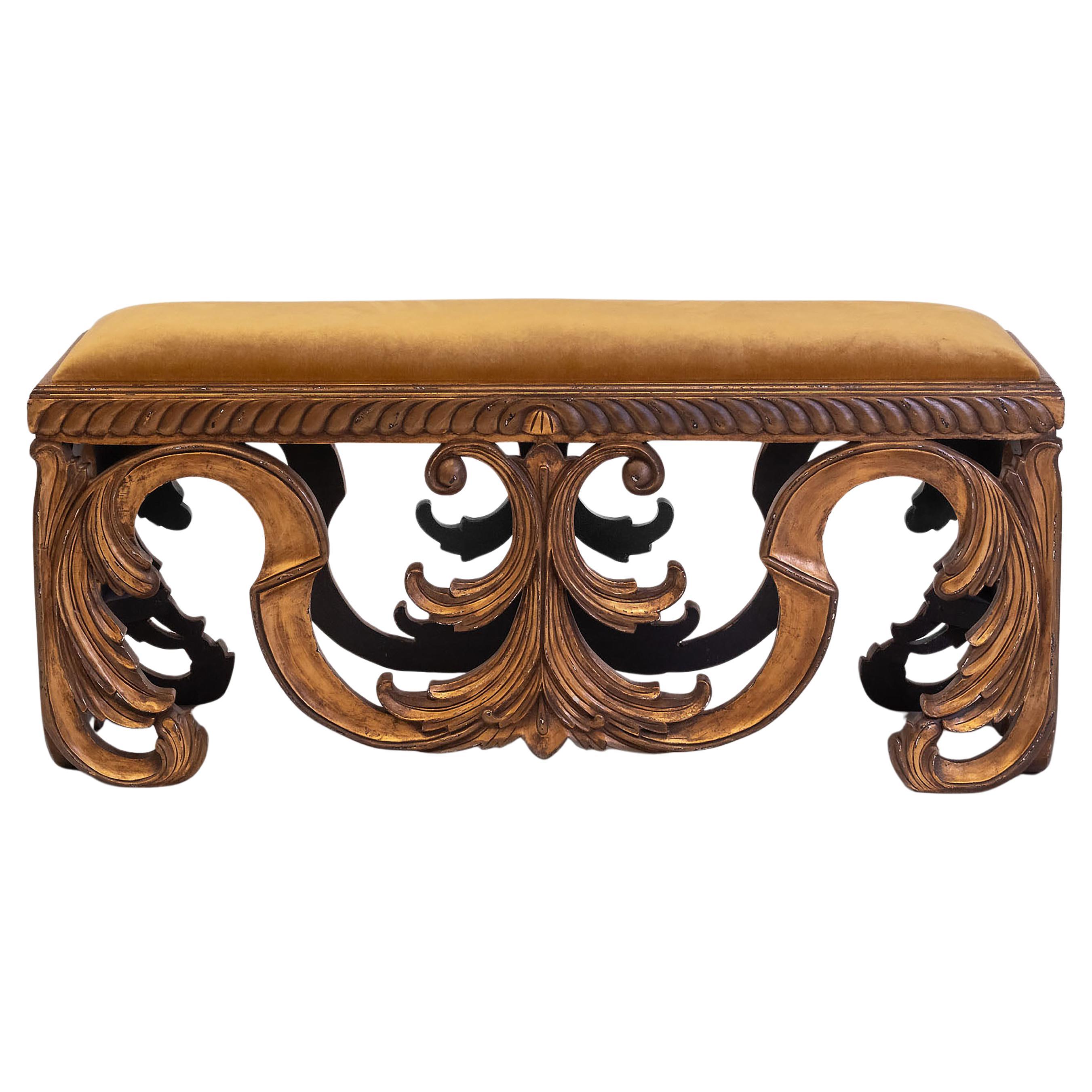 Hand-Carved Benches