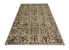 Decorative Vintage Rug, Oak Brown Carpet, Tree of Life All Over Rugs