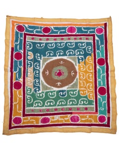 Suzani decorativo d'epoca, Samarcanda Uzbekistan, metà del XX secolo.