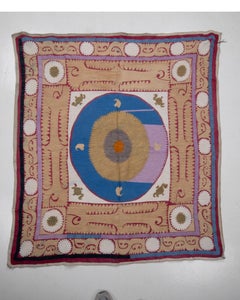 Suzani decorativo d'epoca, Samarcanda Uzbekistan, metà del XX secolo.