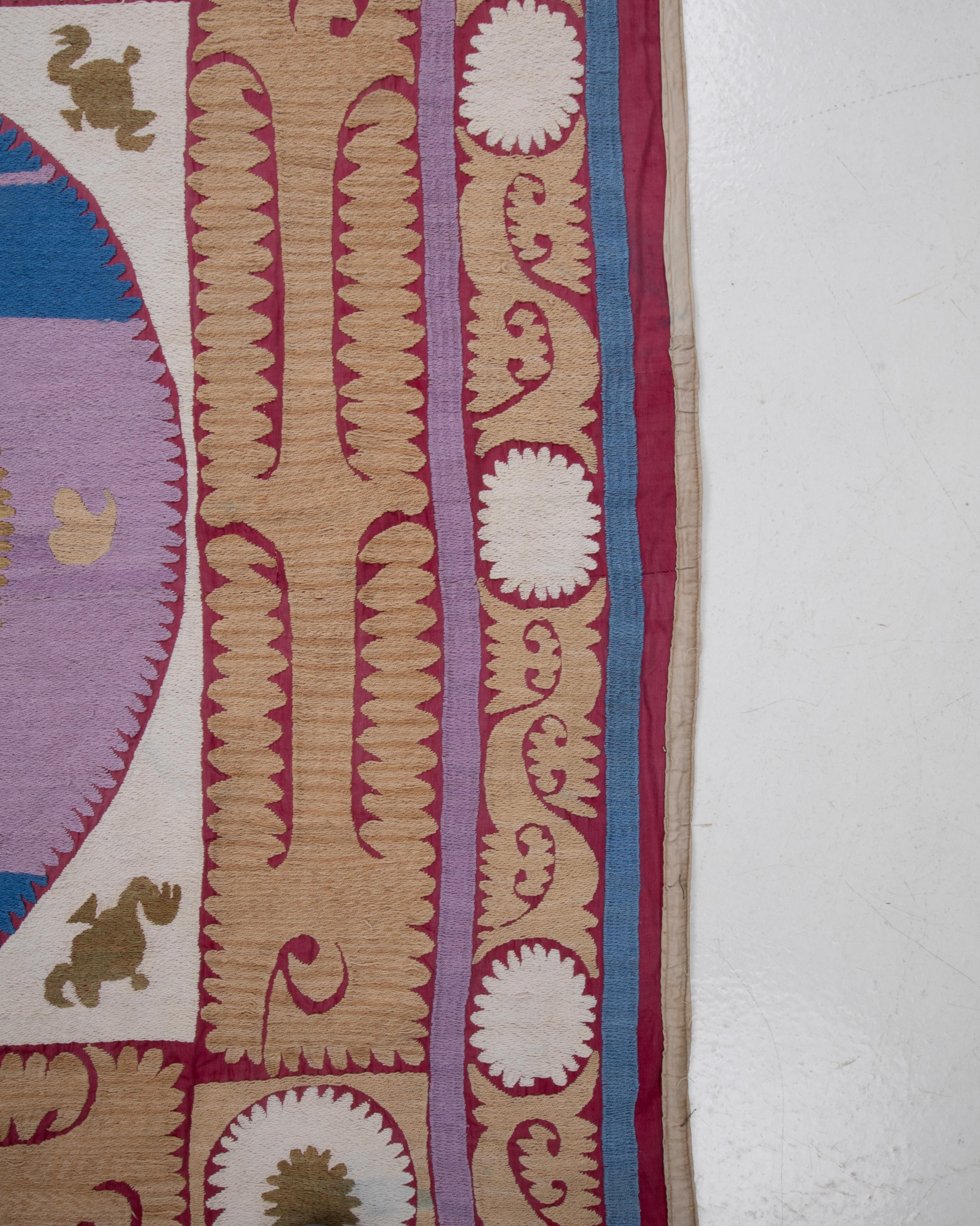 20ième siècle Suzani, Samarkand Uzbekistan, milieu du 20e siècle en vente