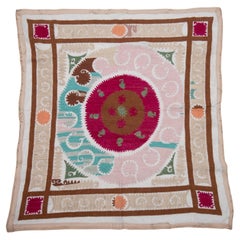 Decorative Vintage Suzani, Samarkand Uzbekistan, Mid 20th C.
